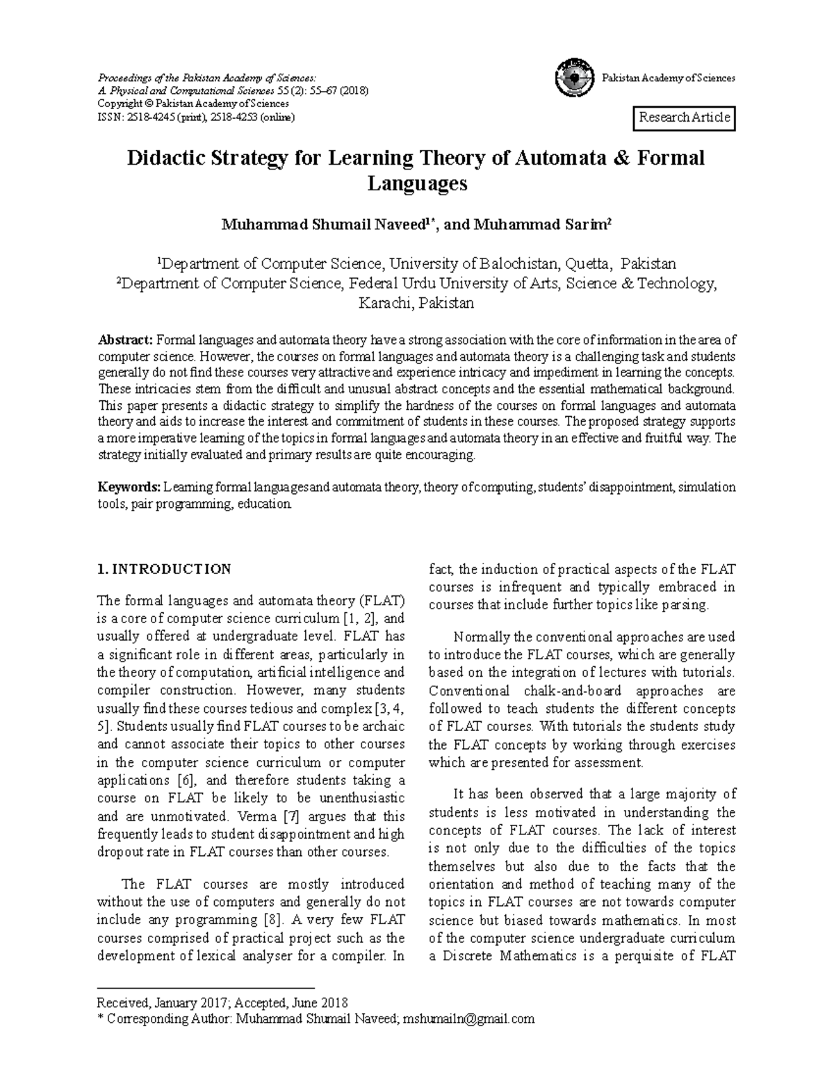 Didactic Strategy for Learning FLAT: Enhancing Student Engagement - Studocu