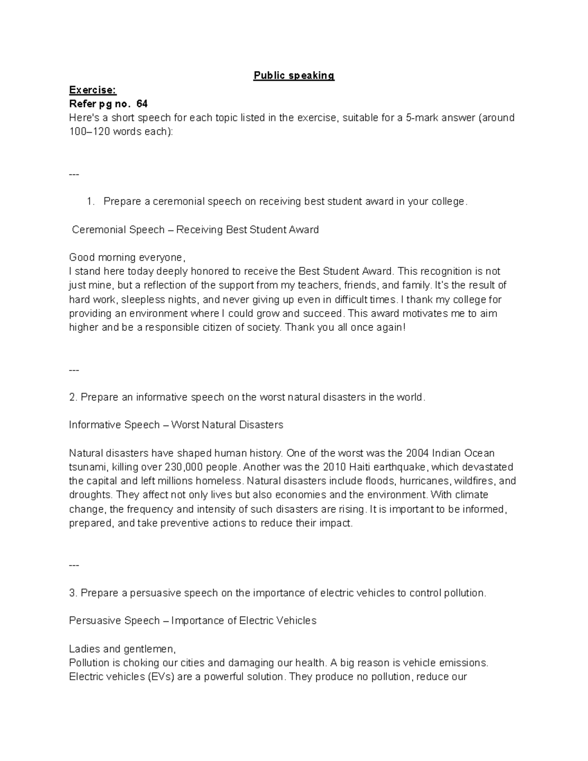 Public Speaking - Lecture: Ceremonial & Informative Speech Examples ...