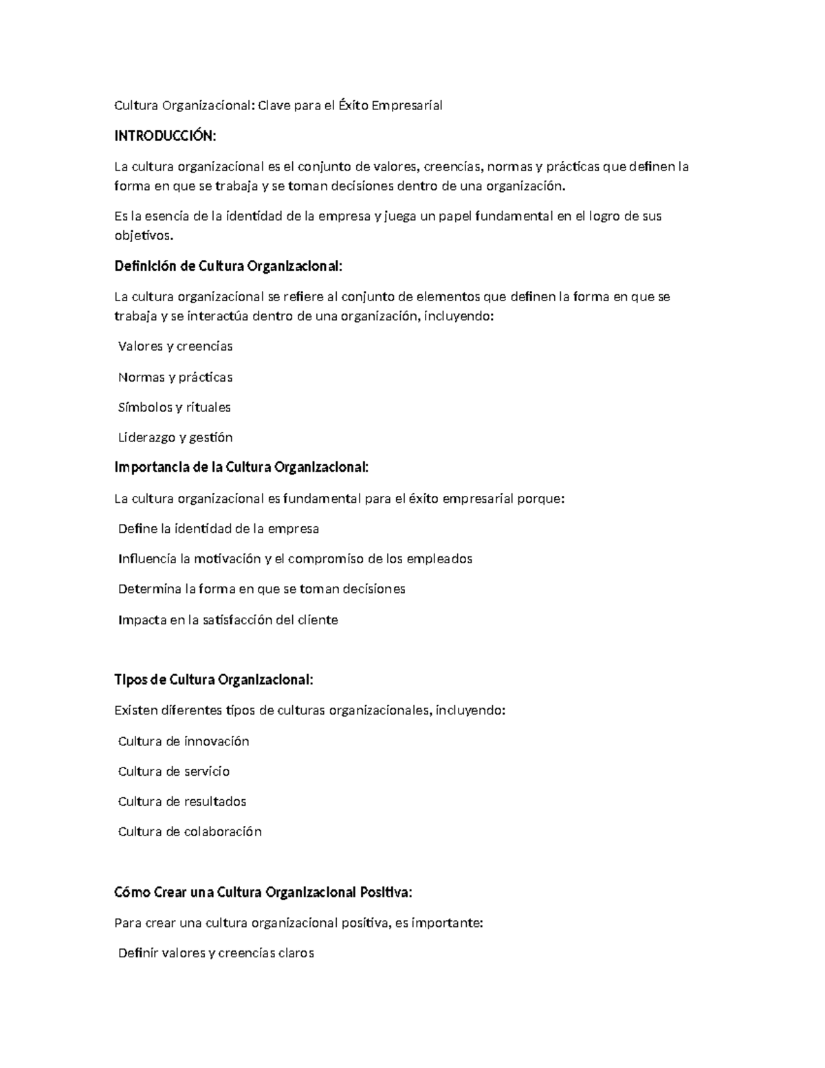 Cultura Organizacional: Clave para el Éxito Empresarial y su Impacto ...