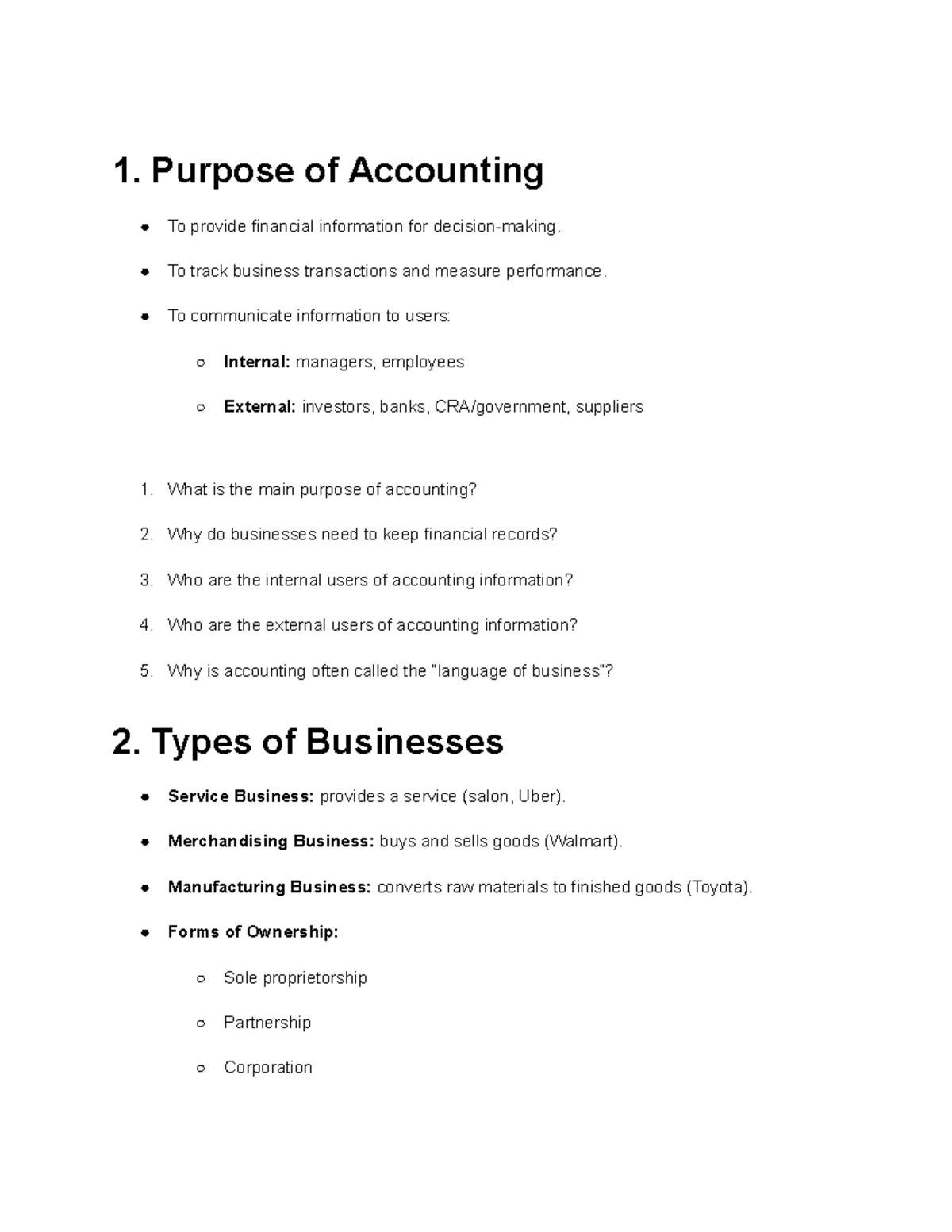 Accounting 2 - Comprehensive Study Notes on Key Concepts - Studocu
