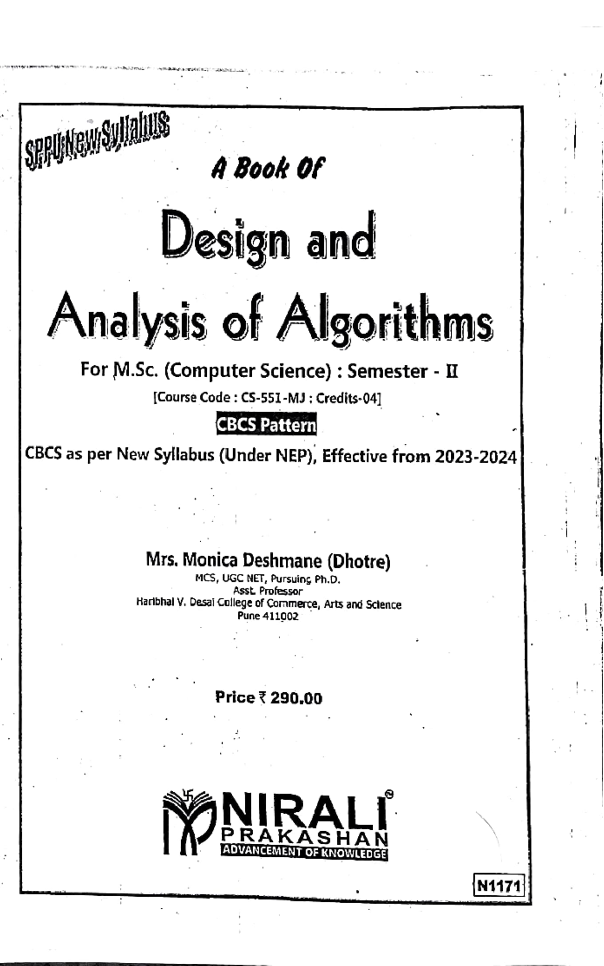 Design and Analysis of Algorithms (CS) Sem. II - Comprehensive Guide ...