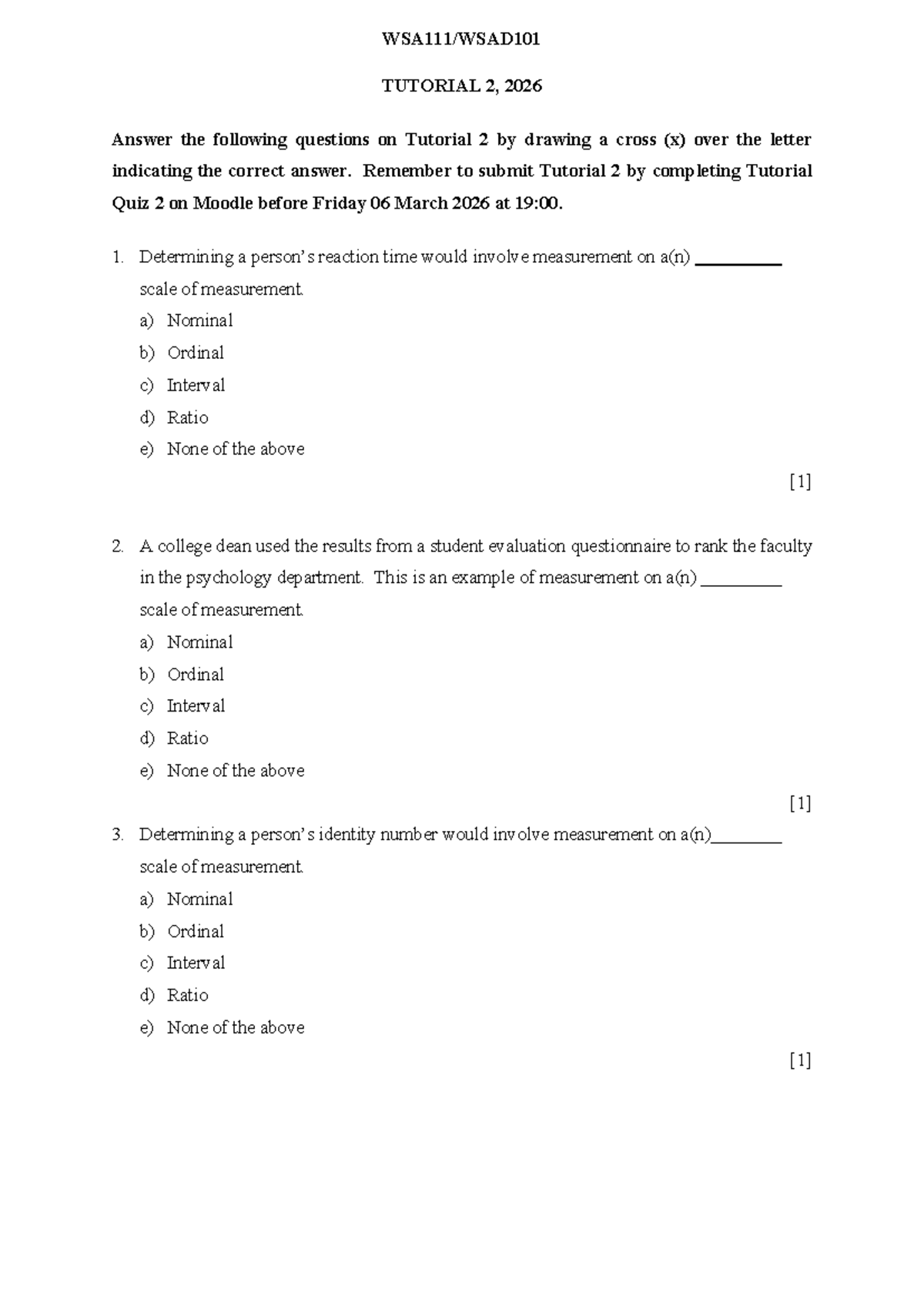 Tutorial 2 Quiz Answers - PSY 2026 - Studocu