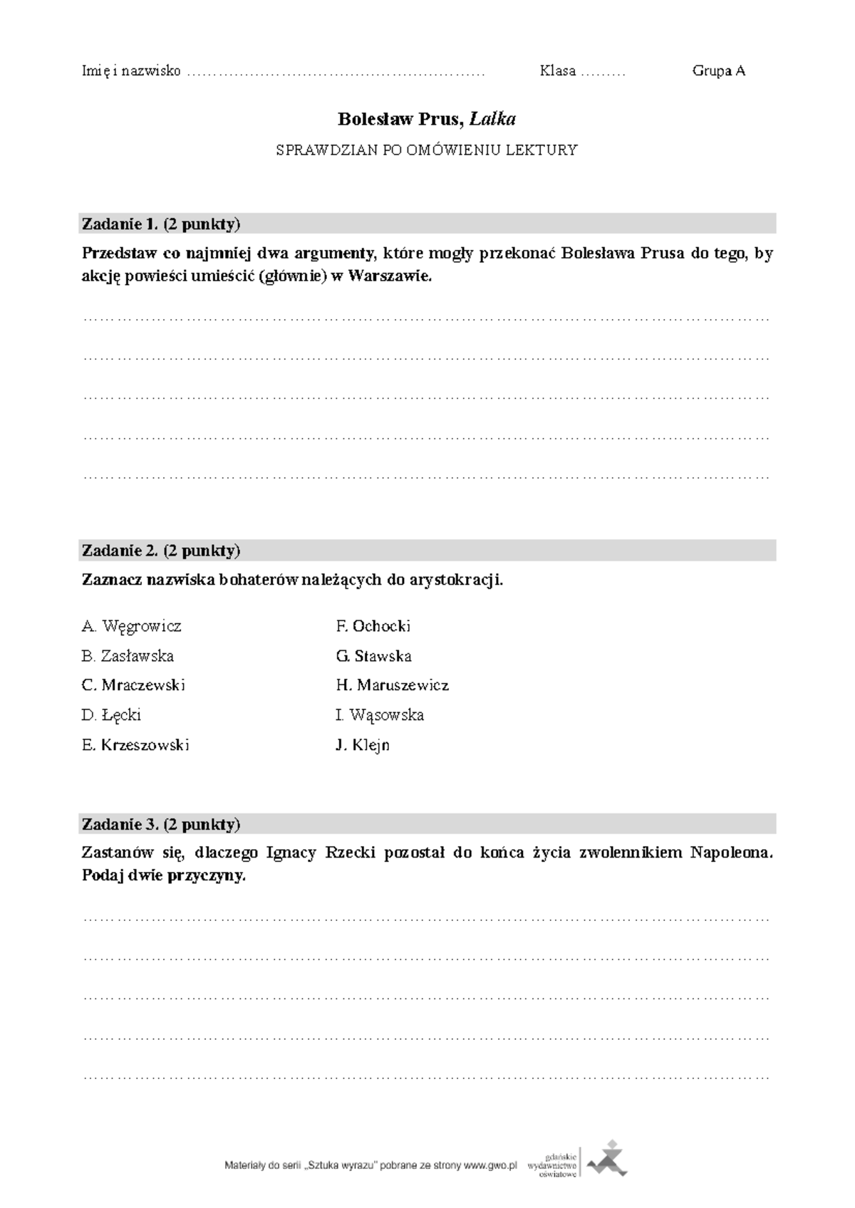 Przed Próbną Maturą Sprawdzian 2 2019 Studylib www.studocu.com