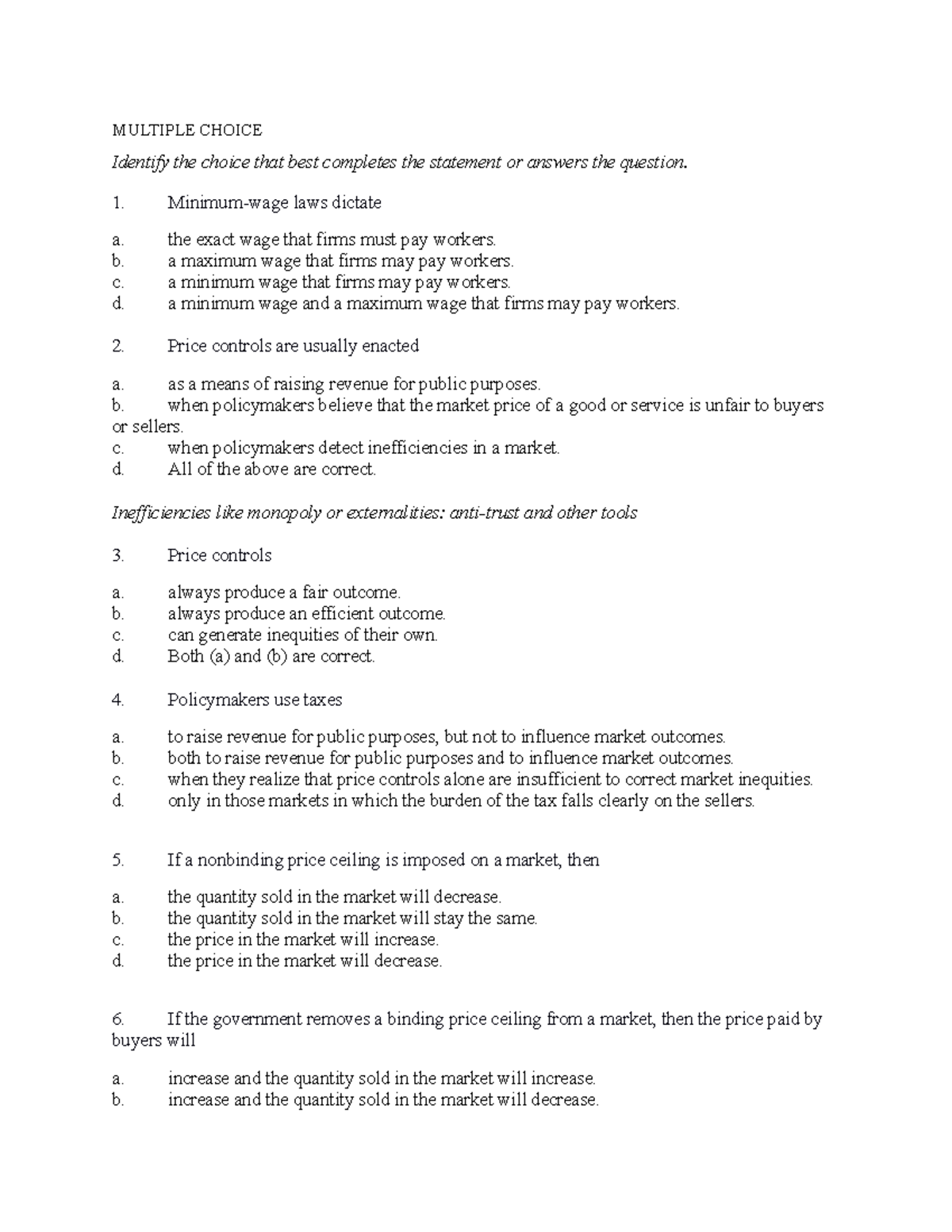 Tut 4 - EC2 - MULTIPLE CHOICE Identify the choice that best completes ...
