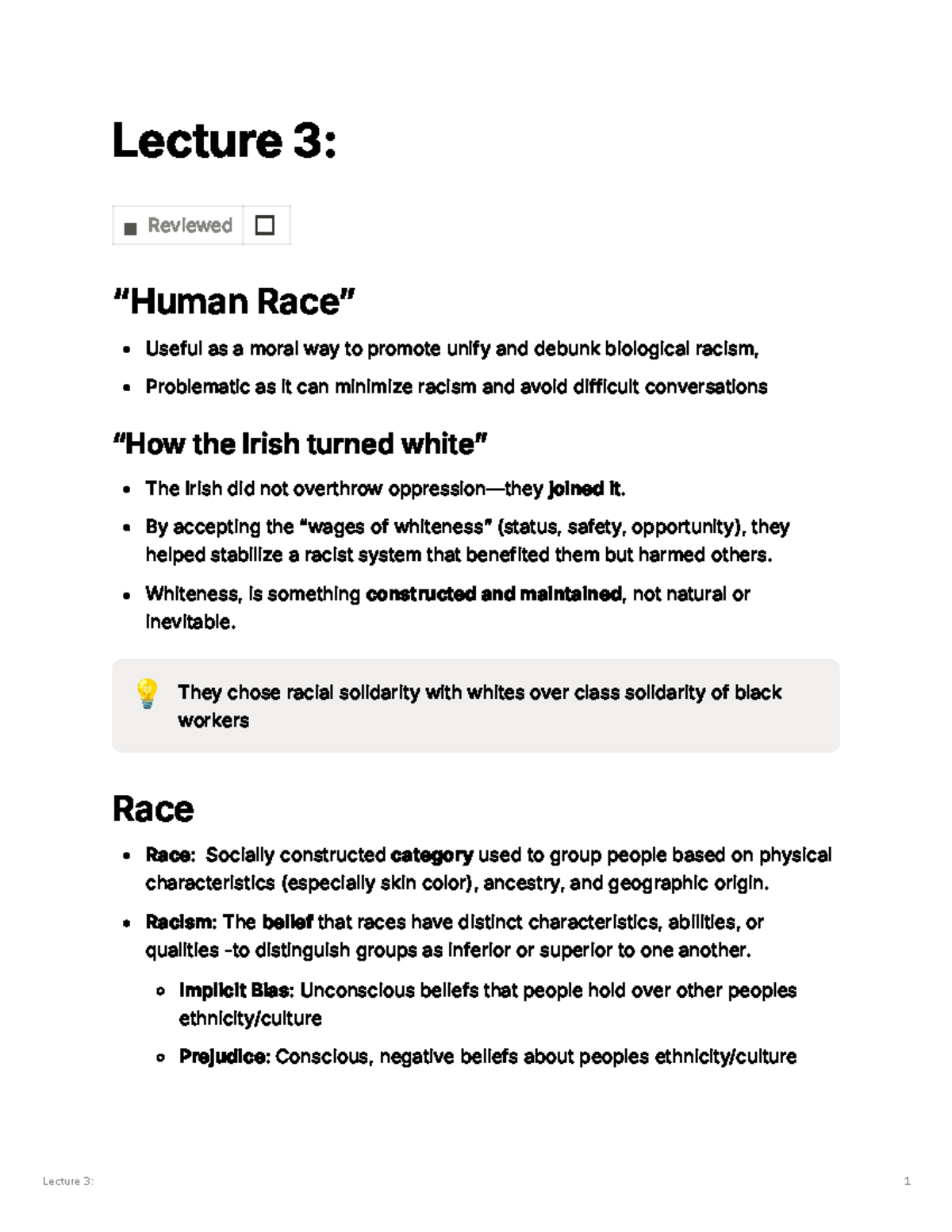 Lecture 3: Unpacking Racial Constructs and Systemic Racism - Studocu