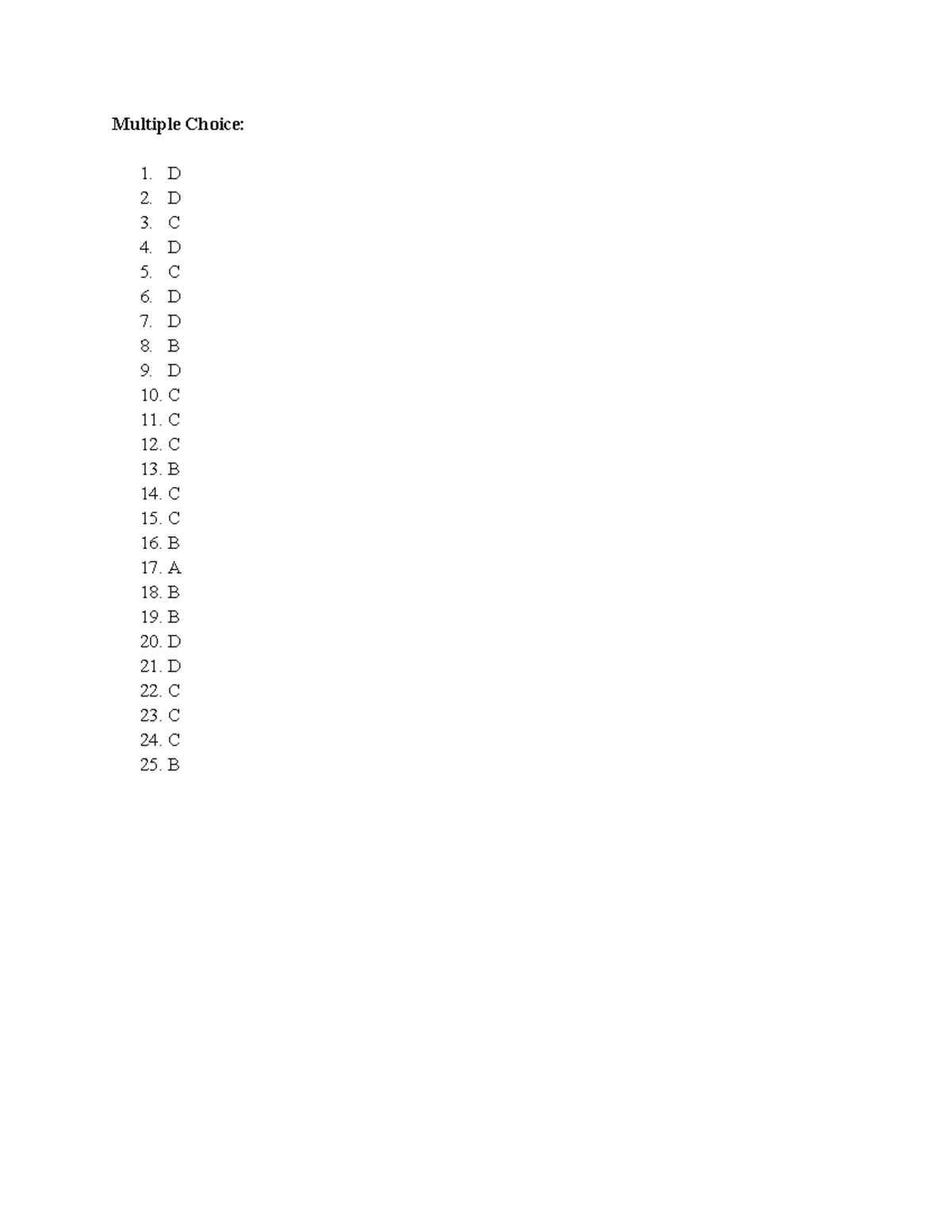 Midterm 1 Practice Exam 1 Answer Key: MCQs & Long Answers - Studocu