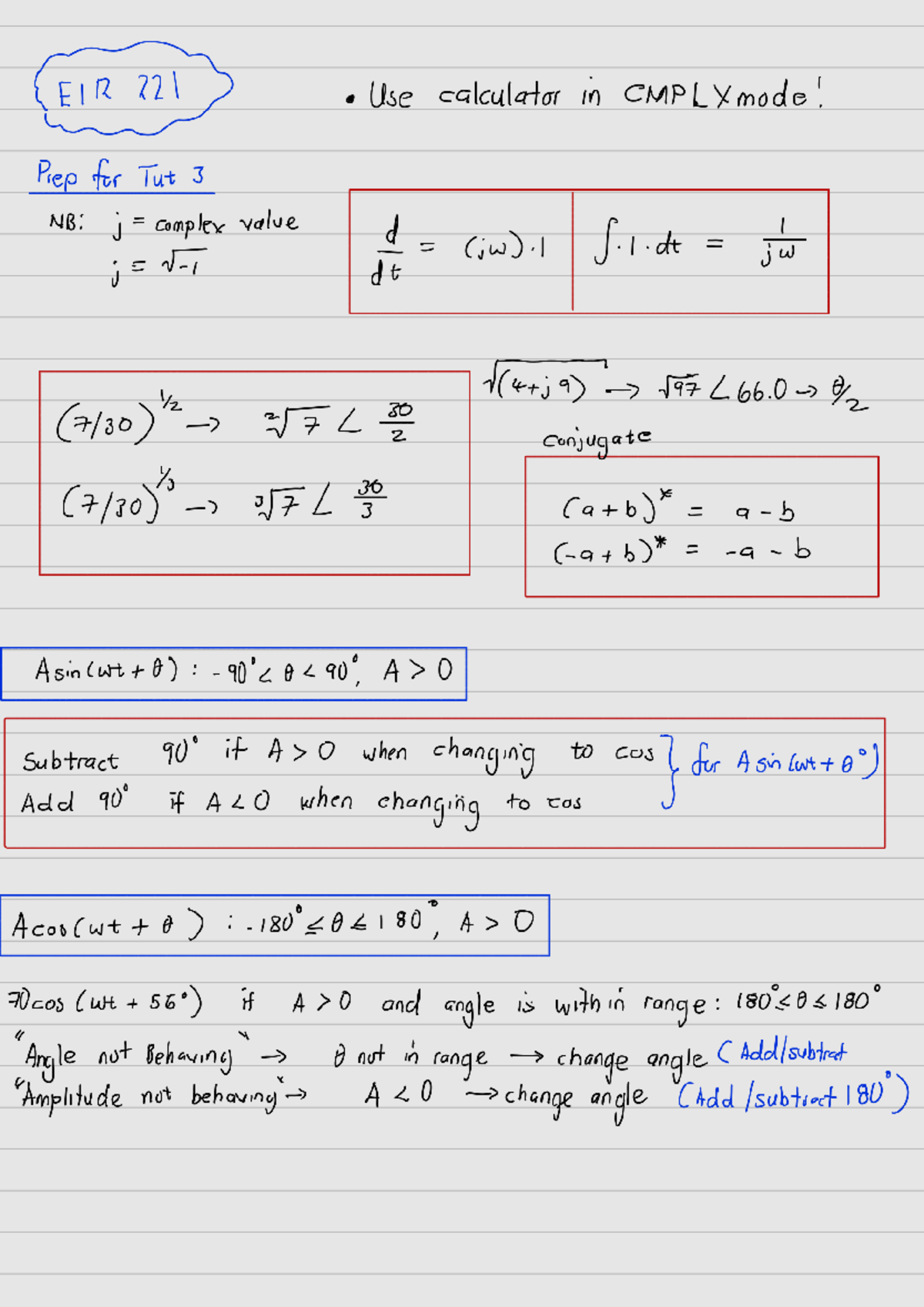 EIR 221 Tutorial 3 Prep: Complex Values & Calculator Use - Studocu