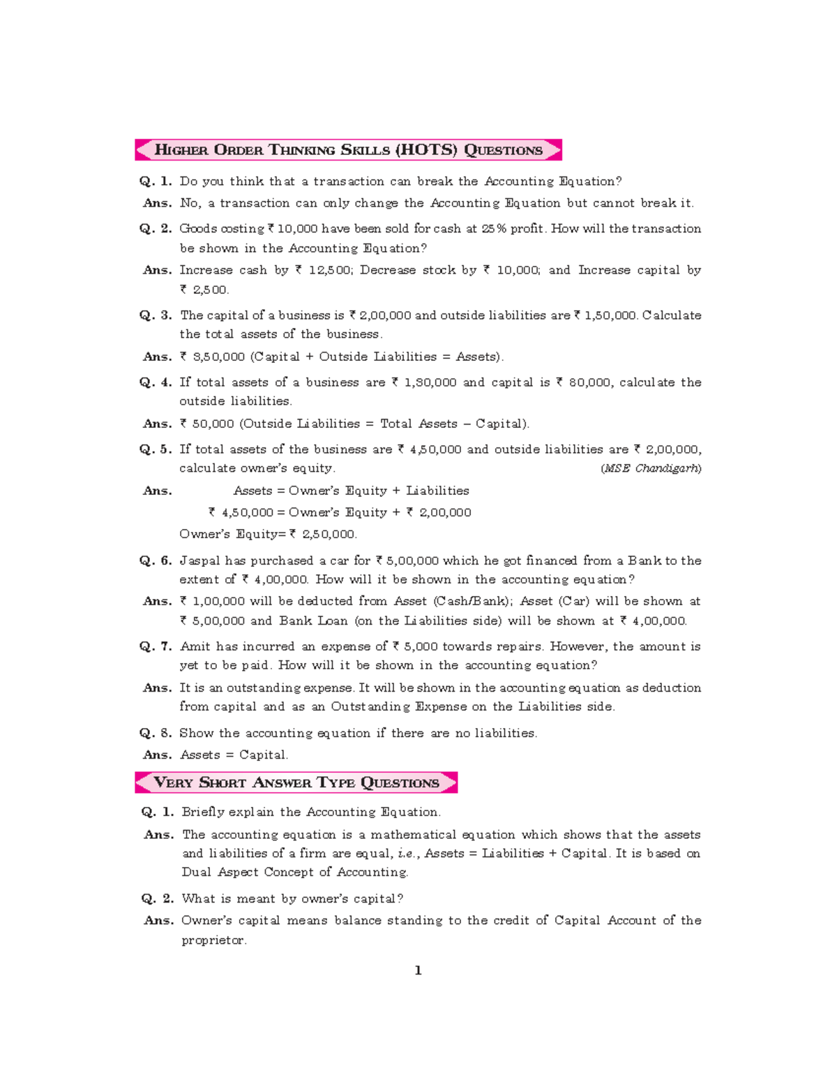 Chapter-5-2025-HOTS and Very Short Answer Type Questions - 1 HigHer ...