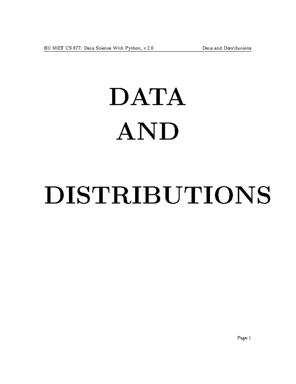 BU MET Data Science with Python, v.2.0: Probability Distributions ...