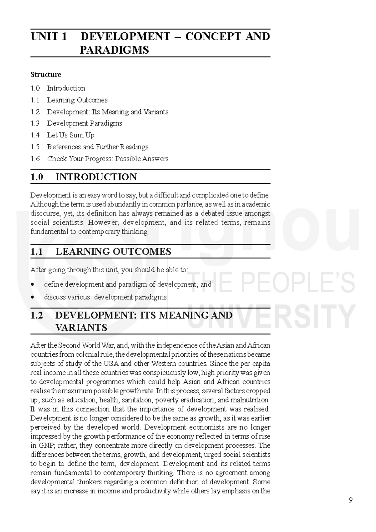 Unit-1: Development Concepts & Paradigms - An Overview - Studocu