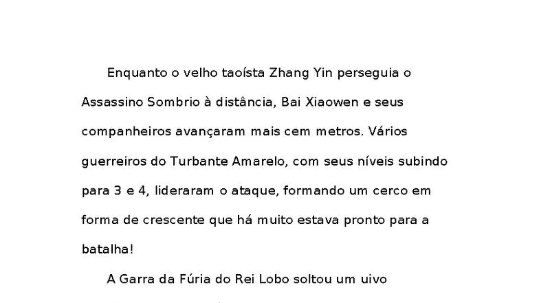 Capítulo 90: A Fuga de Bai Xiaowen e o Cerco dos Turbantes Amarelos ...