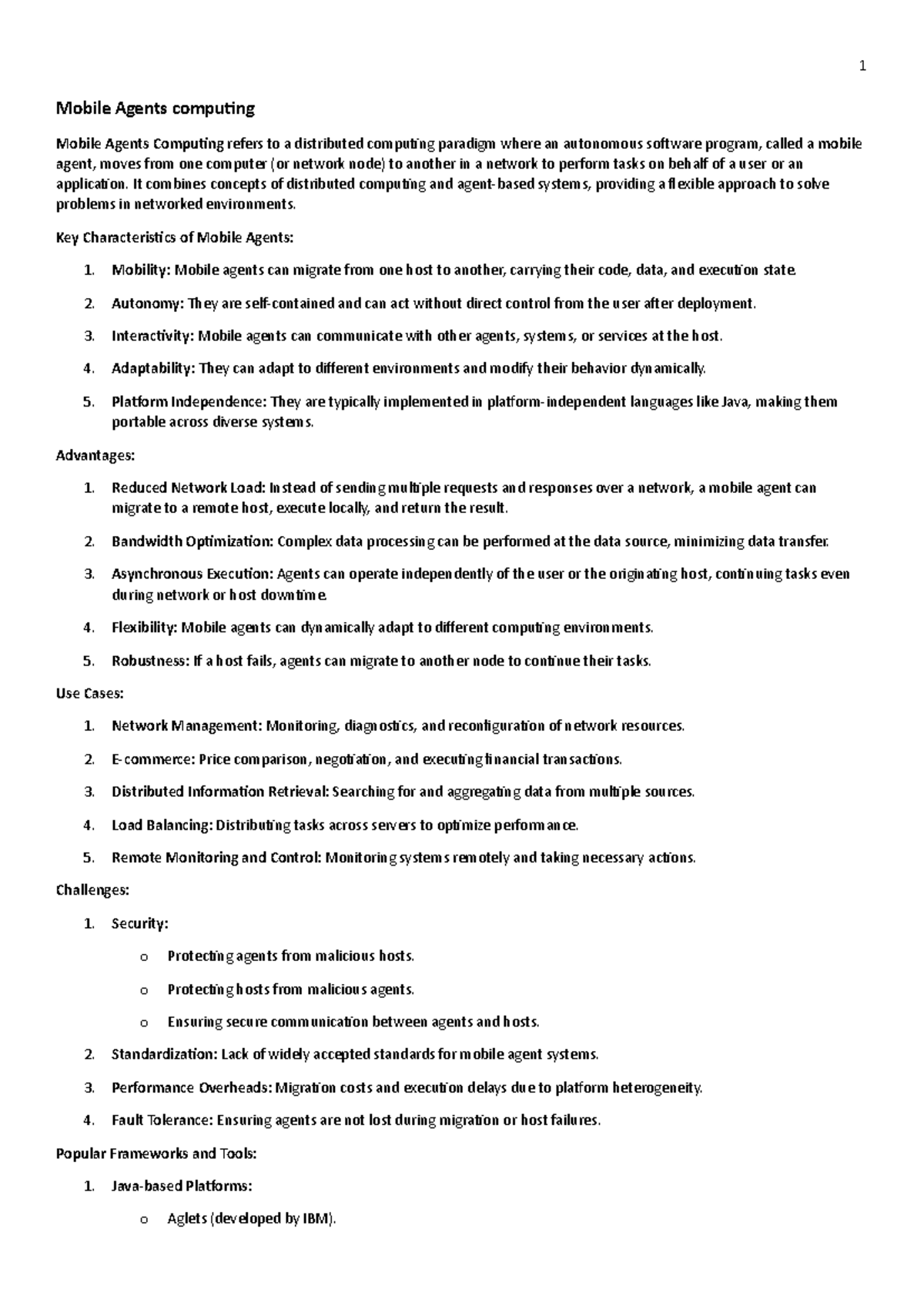 Mobile Agents Computing: Security, Fault Tolerance & Transaction ...
