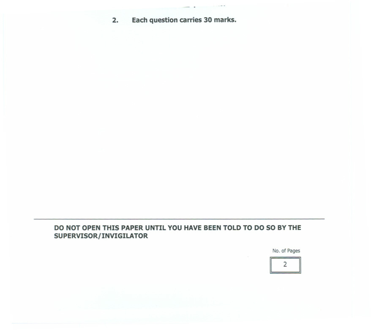 2008 - Final Exam Paper for Course Code - Studocu