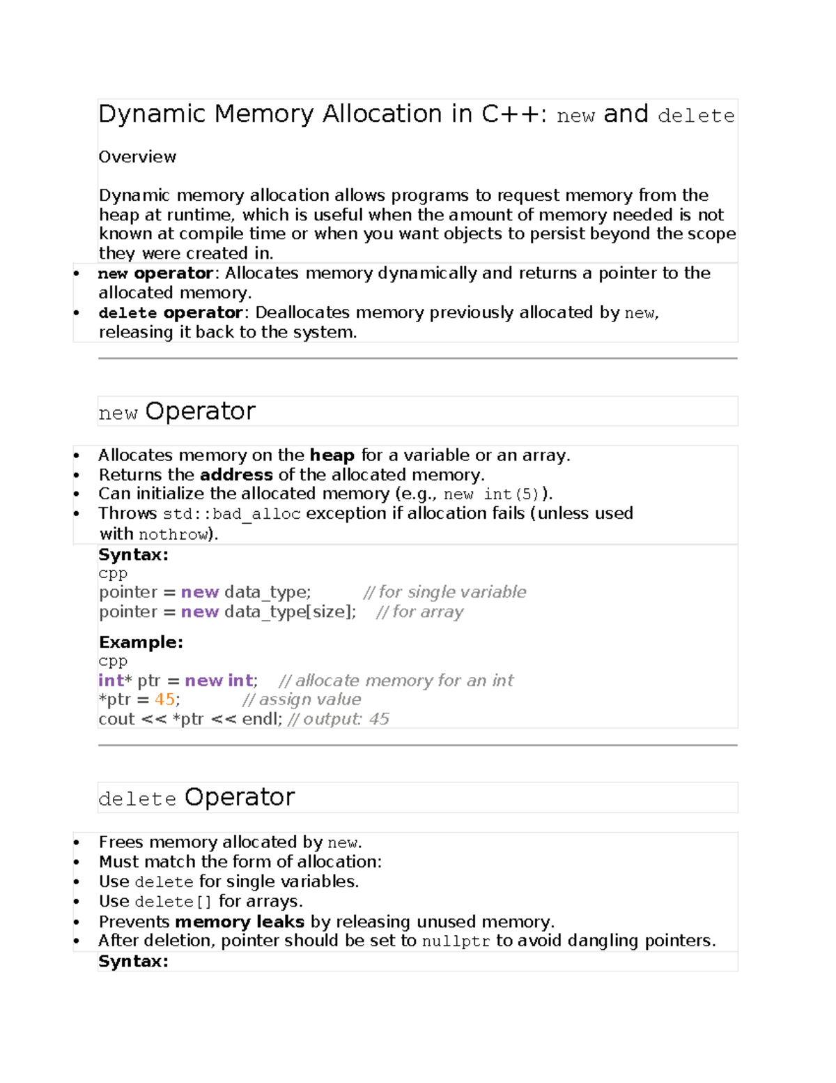 C++ Function Concepts: Dynamic Memory, Pointers, and Friend Functions ...