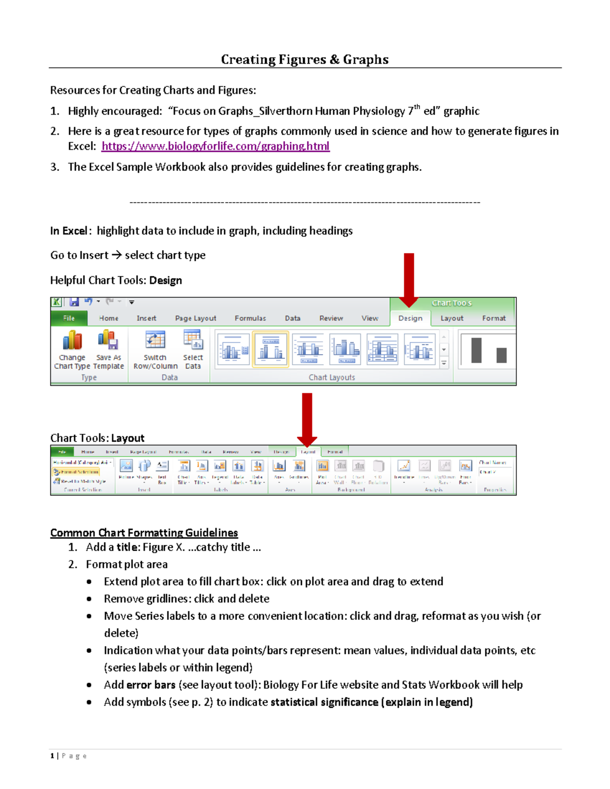 Creating Figures & Graphs - 1 | P a g e Creating Figures & Graphs ...