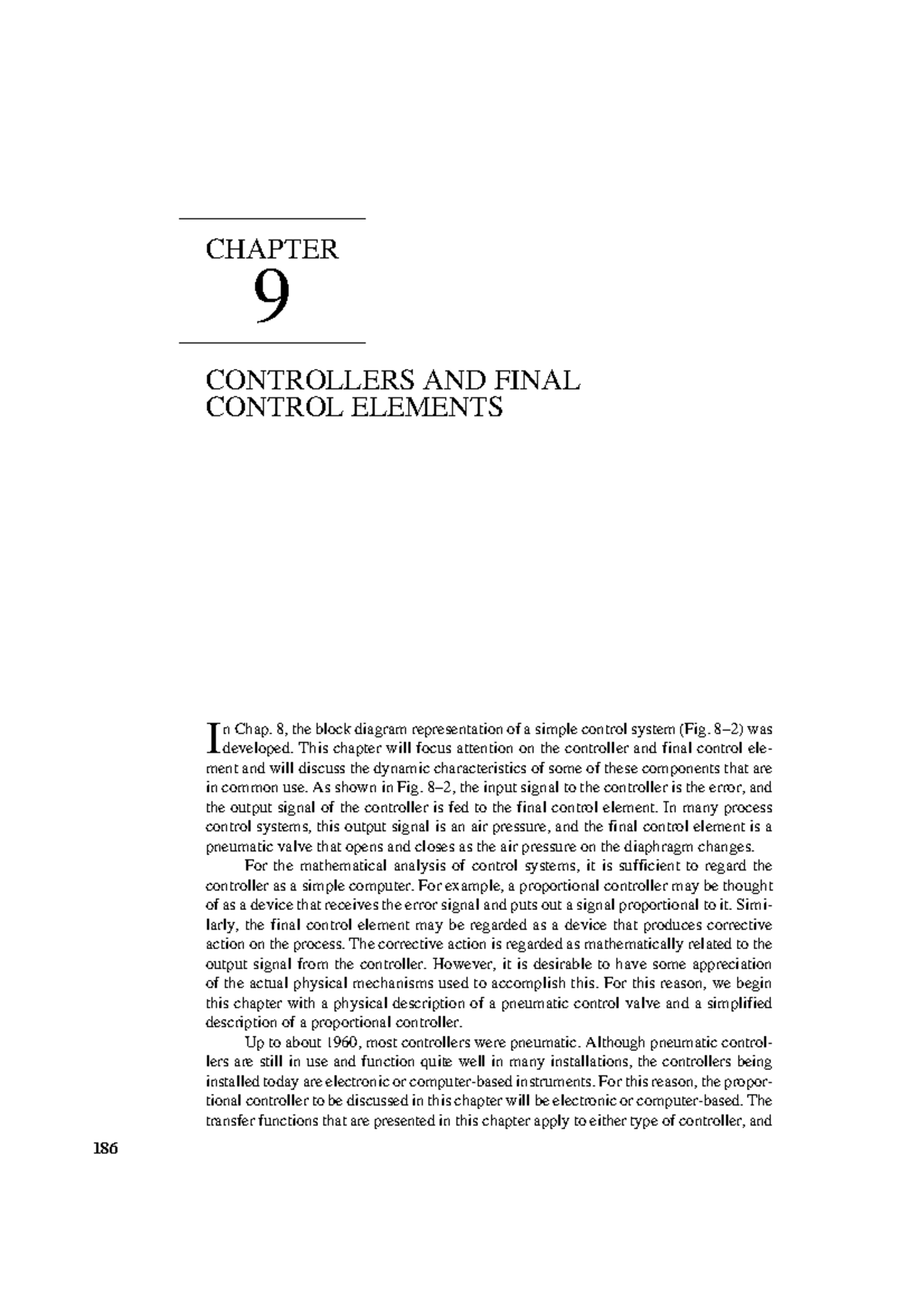 Coughanowr 3rd Ed Ch 9 - Lecture Notes on Controllers & Final Control ...