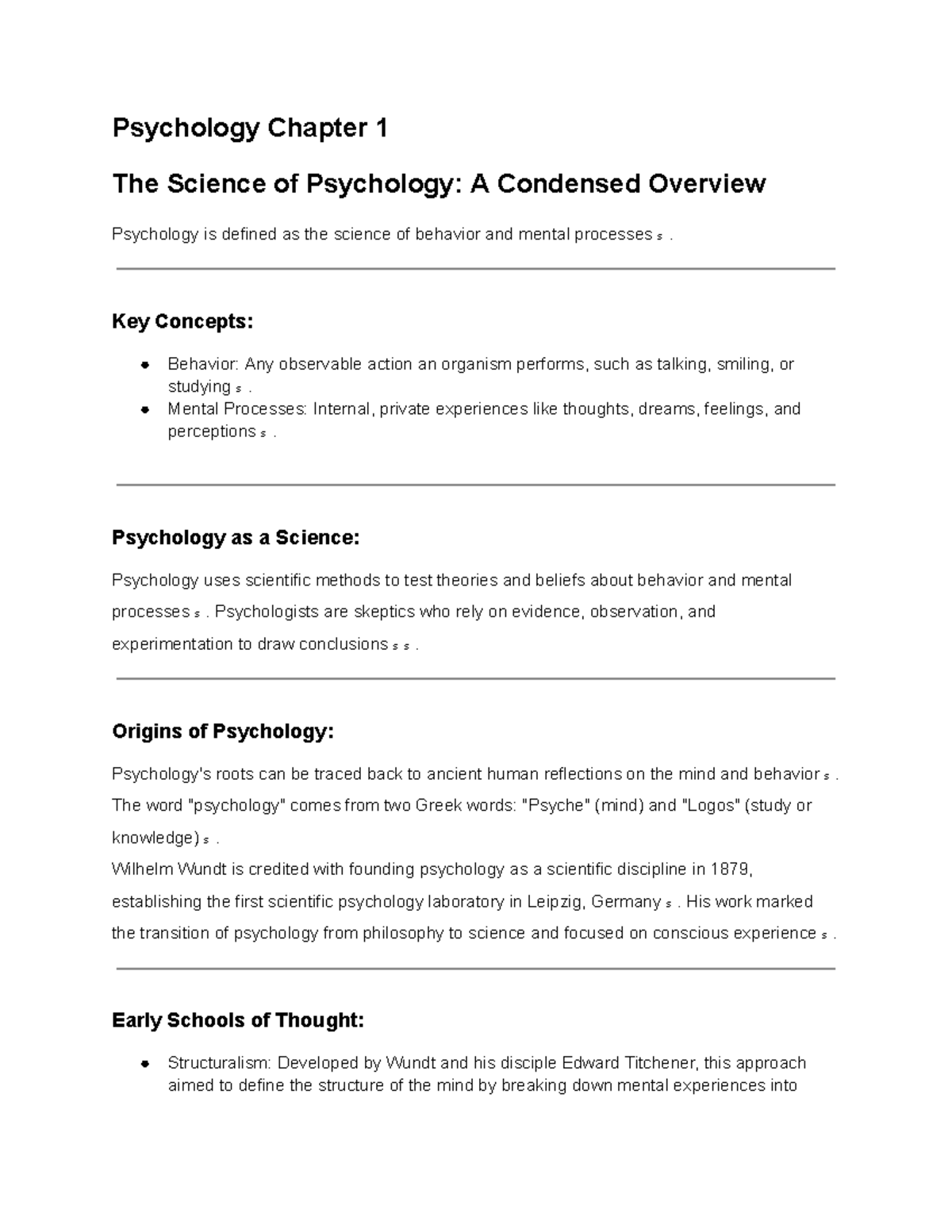 Psychology 101: Chapter 1 - The Science of Psychology Overview - Studocu