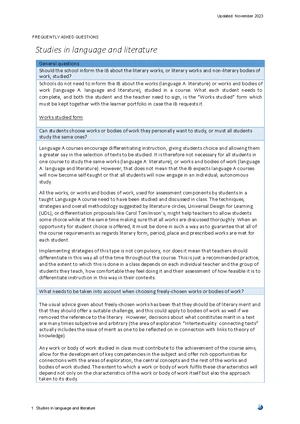 IB Language A: Language and Literature Guide - First Assessment 2021 ...
