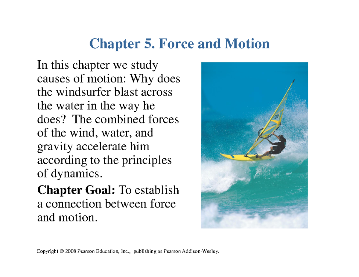 Chapter 5: Force and Motion in Physics - Understanding Dynamics - Studocu