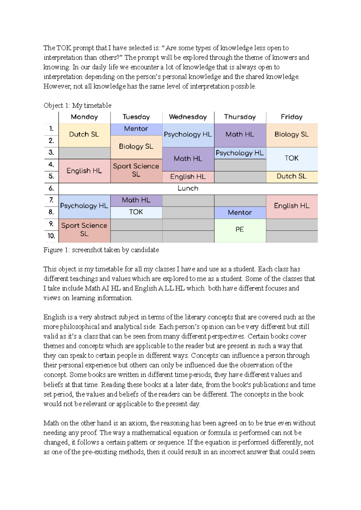 TOK Exhibition Commentary on Knowledge Interpretation - Studeersnel