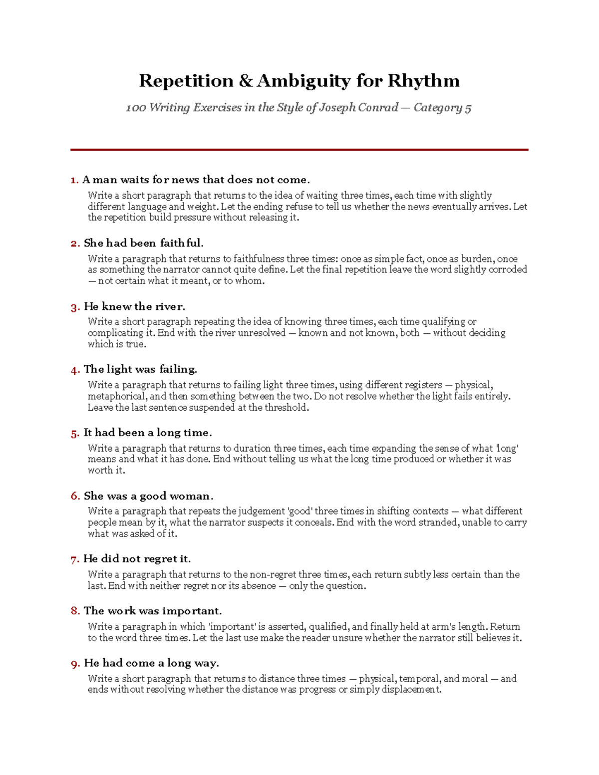 Repetition Ambiguity in Rhythm 100 Writing Exercises - Studocu