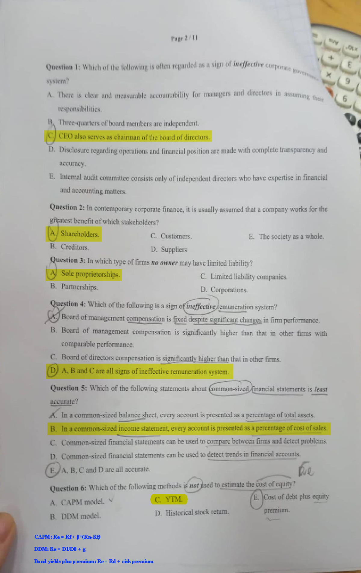 Midterm 4: Corporate Finance Questions and Answers - Studocu