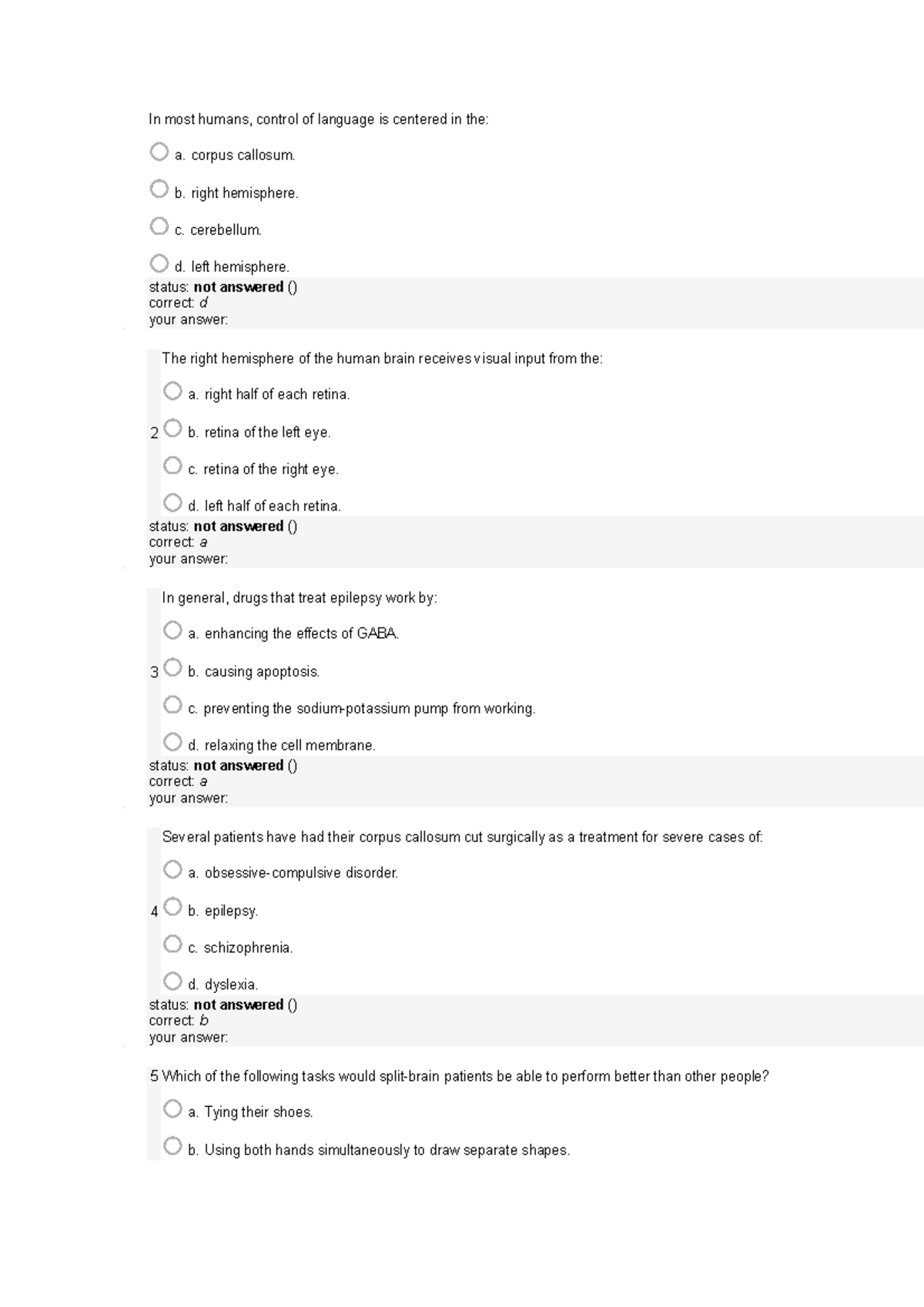 Cognitive Functions Web Quiz: Insights from Chapter 13 - Studocu