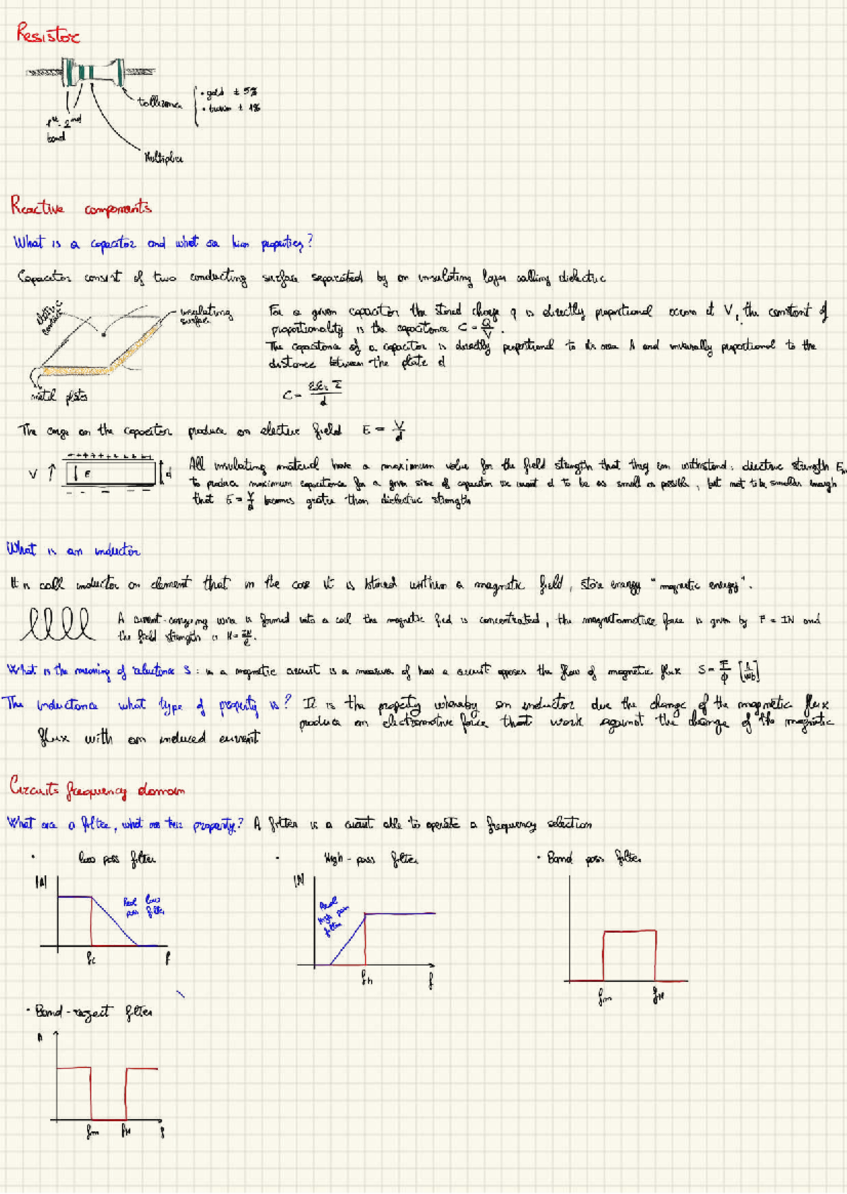 Electronics - Course Notes: Capacitors, Inductors, and Diodes Explained ...