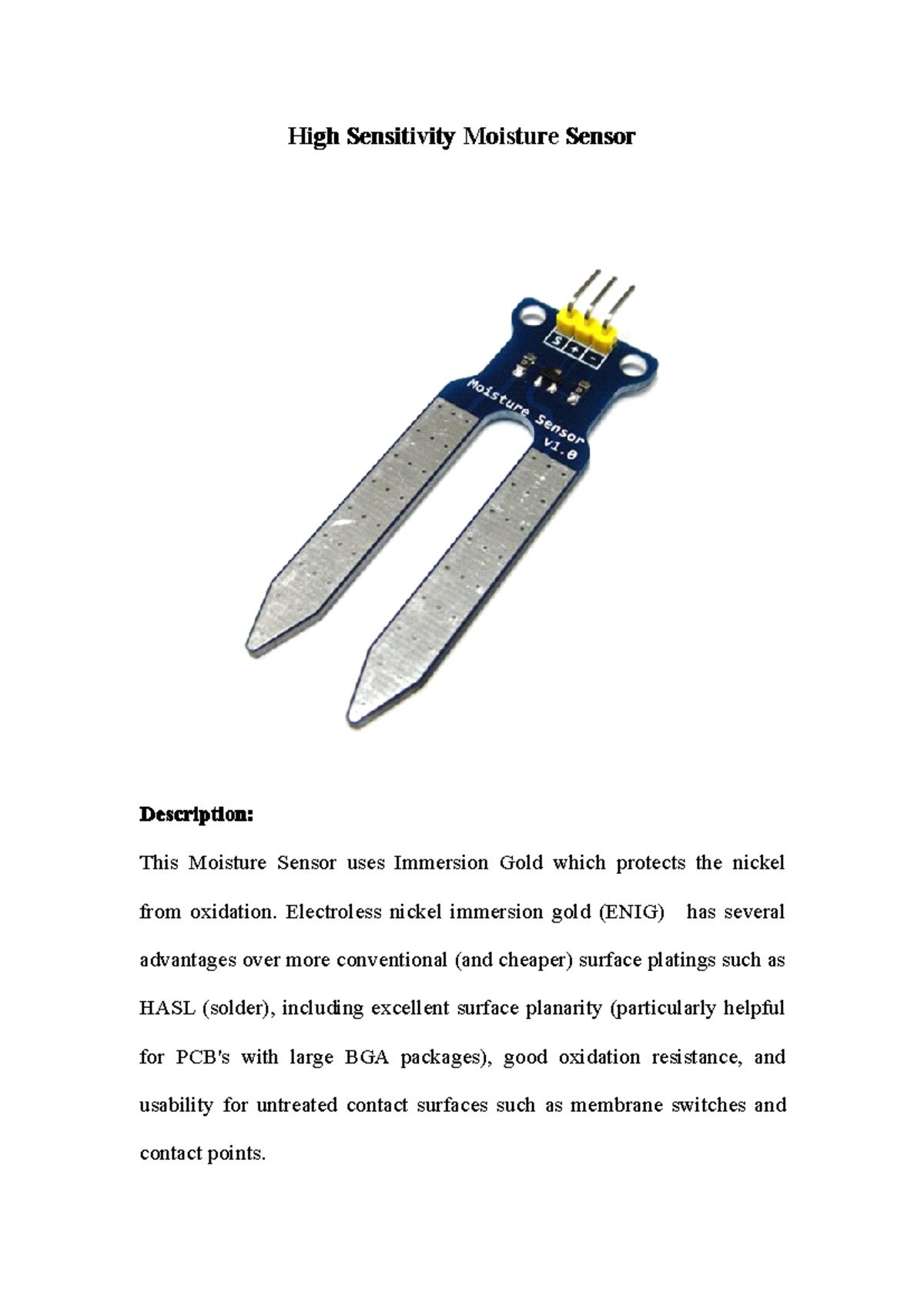 Arduino Moisture Sensor Overview and Applications (ENG 101) - Studocu