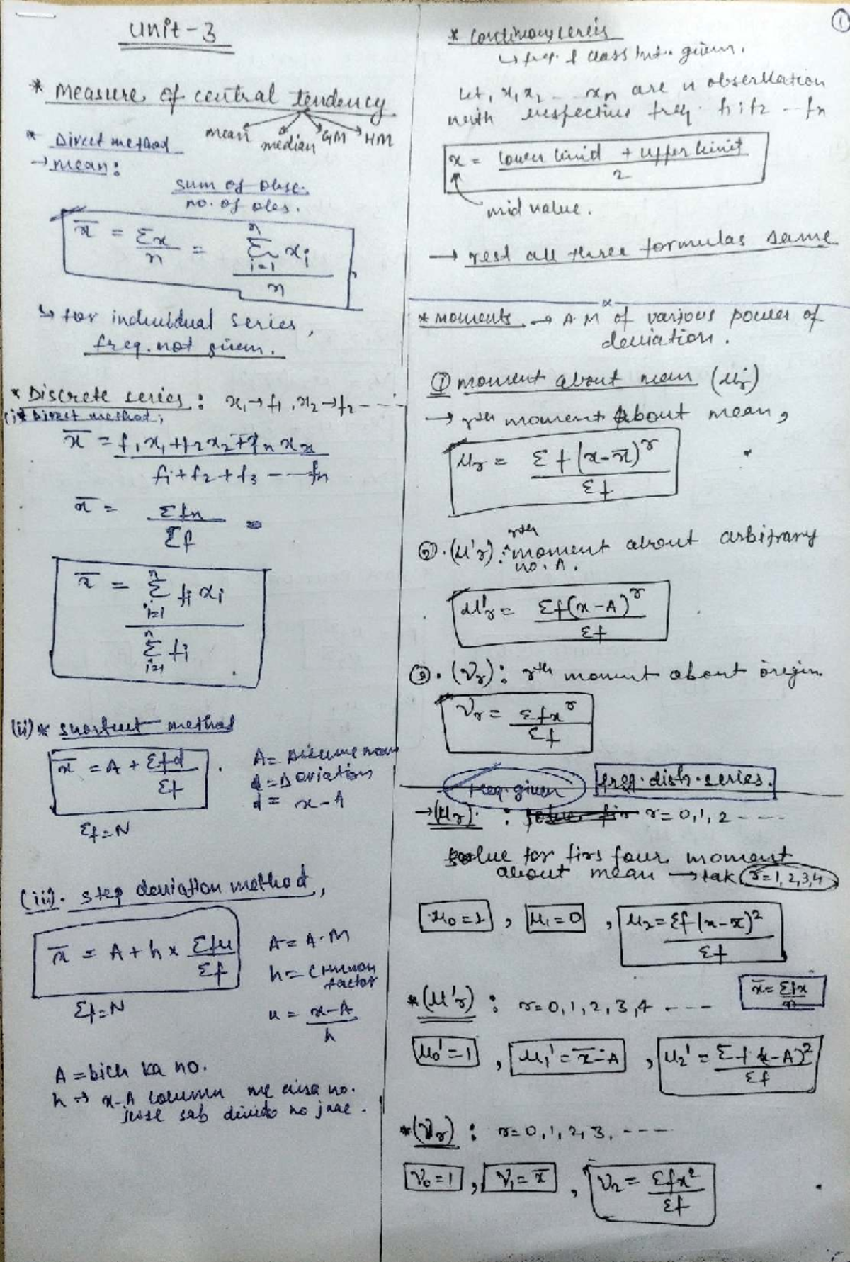 Maths Unit 3: Summary of Key Concepts and Solutions - Studocu