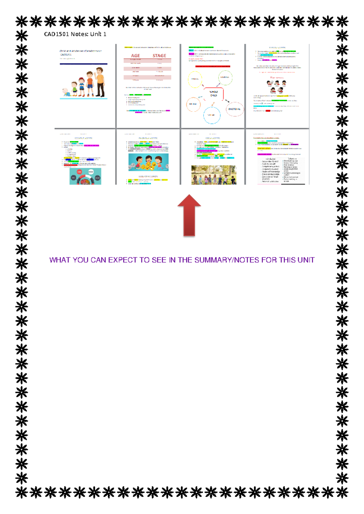 CAD1501 Final Exam Notes 2021: Child and Adolescent Development Unit 1 ...