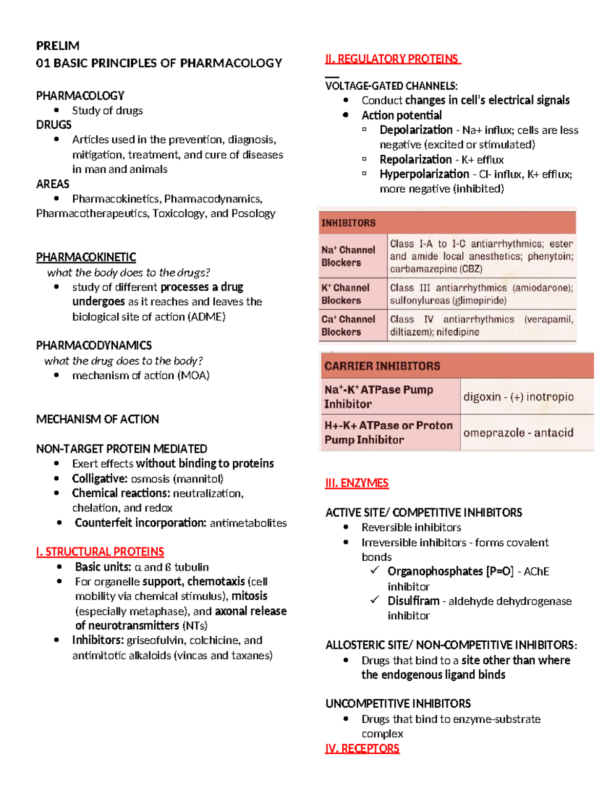 Pharmacology - Basic Principles and Mechanisms of Drug Action - Studocu
