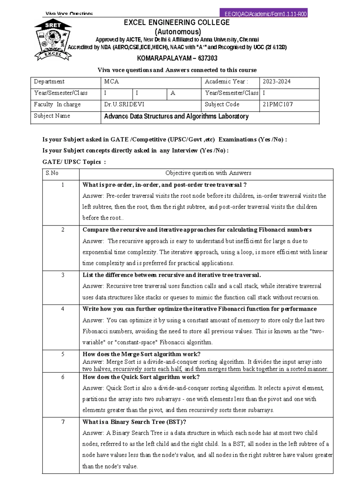 23PMC202 - Advance Java Programming Internal Assessment Ques Set 1 ...
