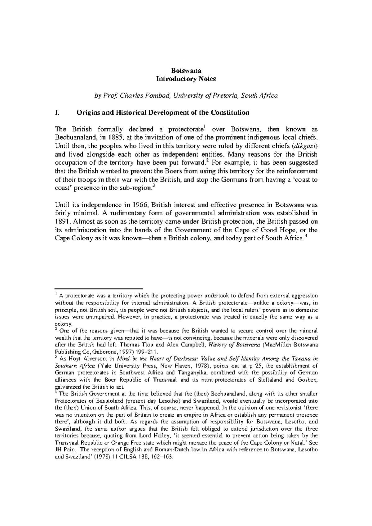 Botswana Constitution Overview: Historical Context and Human Rights ...