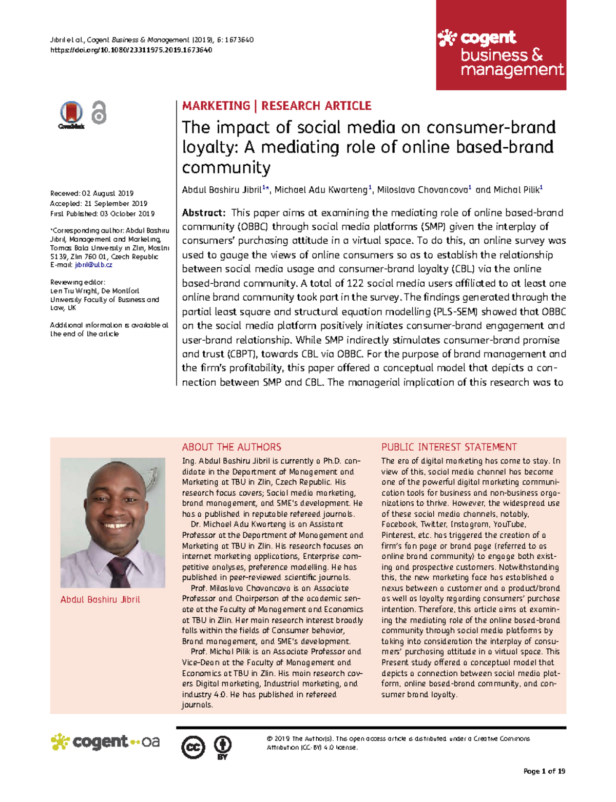 The impact of social media on consumer-brand loyal - MARKETING ...