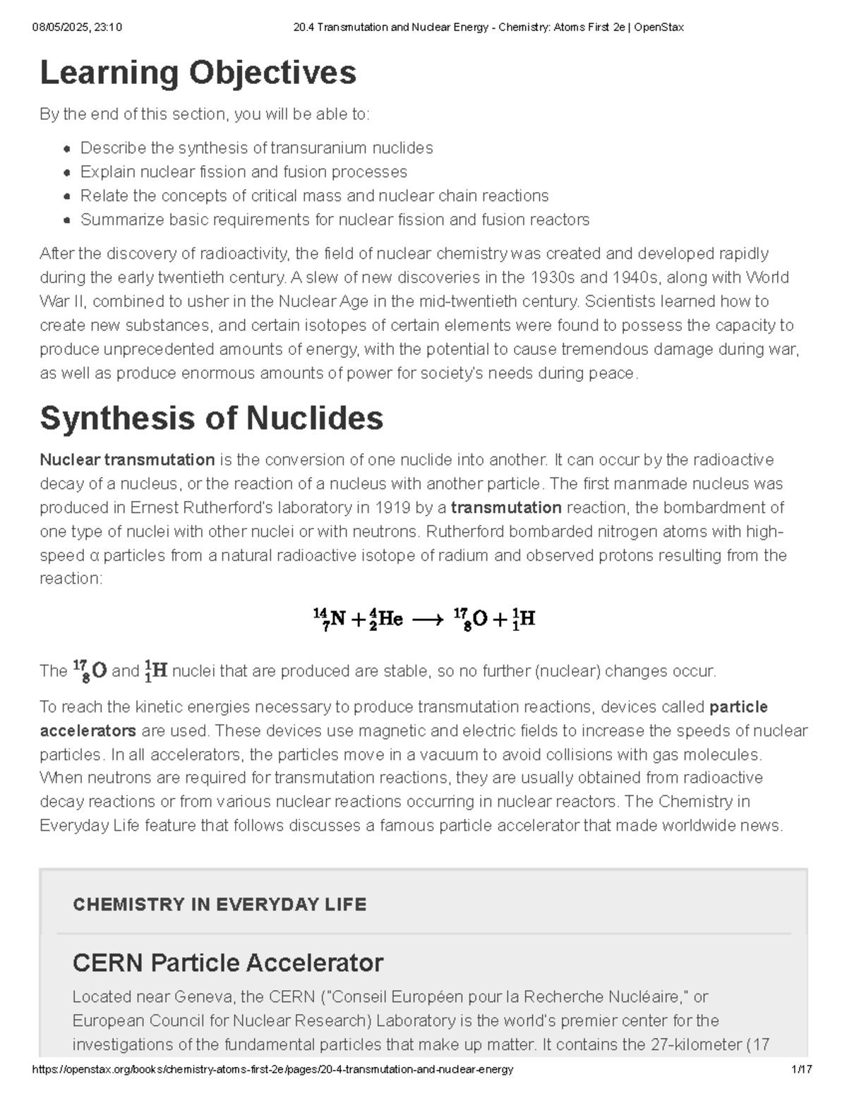 Transmutation and Nuclear Energy Concepts - CHEM 101 Final Exam Notes ...