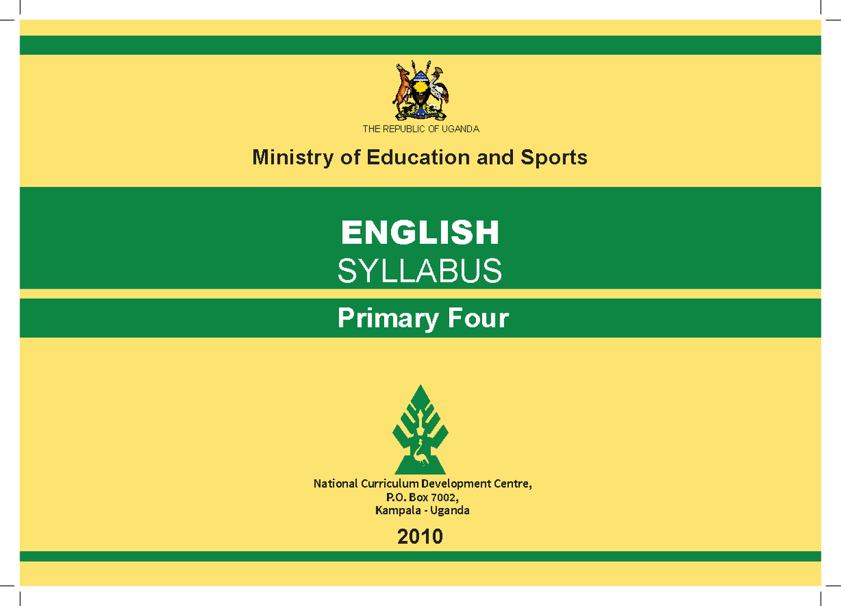 P4 English Syllabus Study Guide: Overview and Teaching Procedures - Studocu