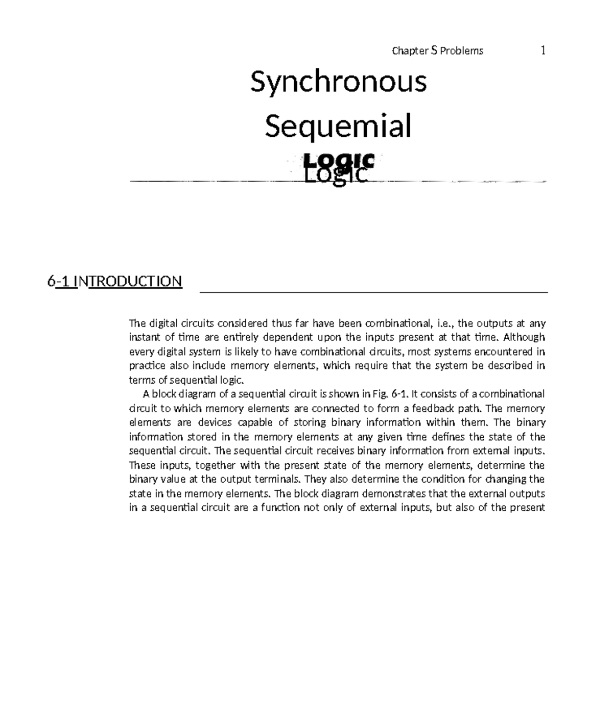 Chapter 9: Synchronous Sequential Logic Problems (219) - Studocu