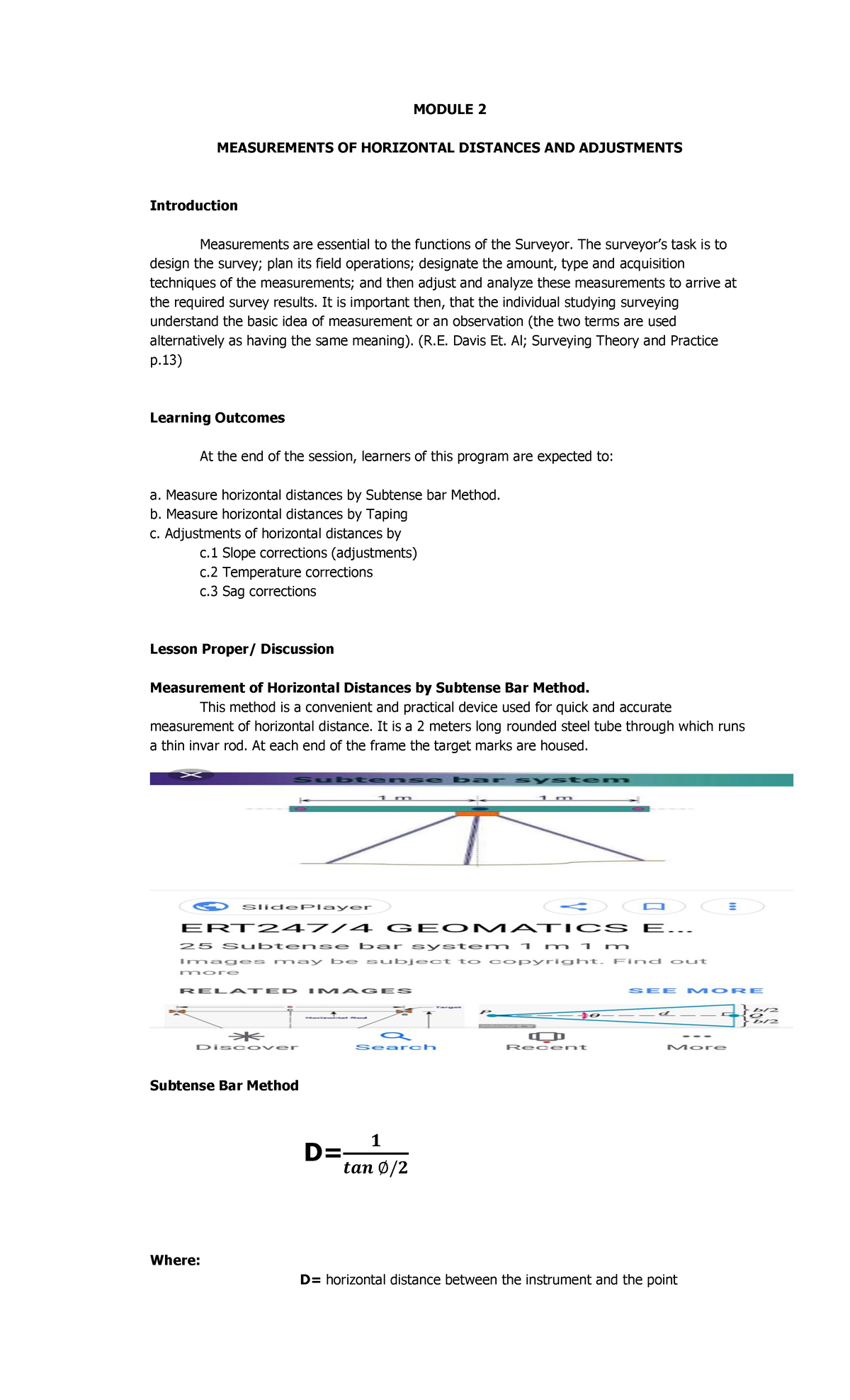 Module+2+-+Measurement+of+Horizontal+Distances+and+Adjustments ...