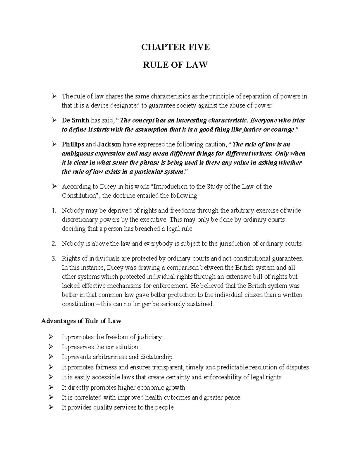 Rule of Law in Focus: Key Concepts and Challenges (Course Code: 5 ...