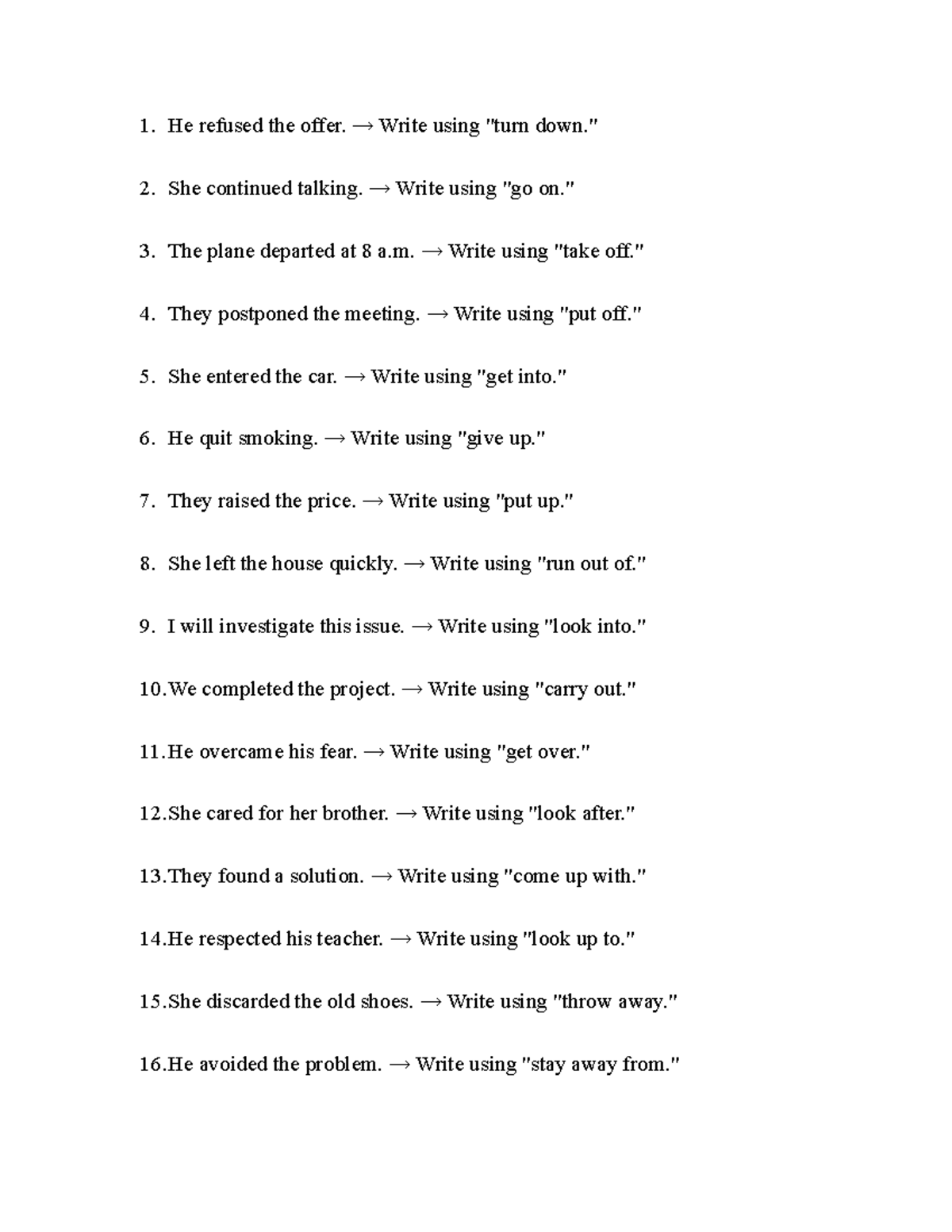Phrasal Verbs Study Guide: Understanding Usage and Context - Studocu