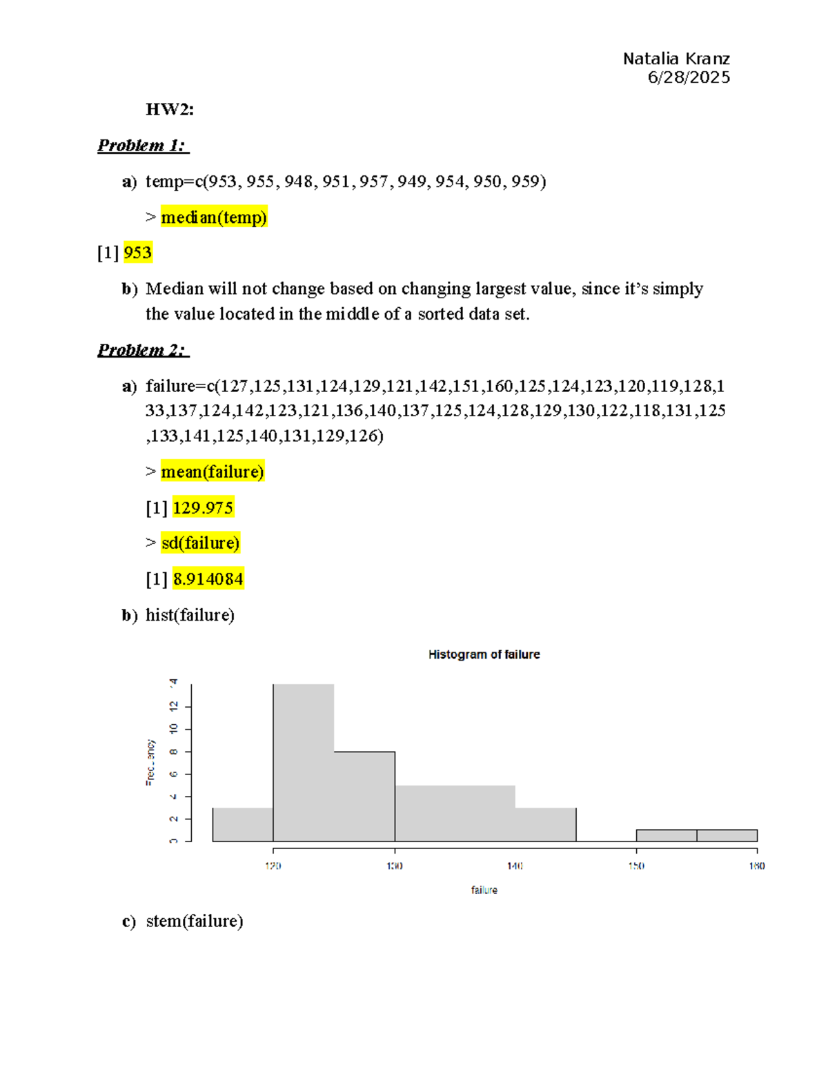 SOLUTION HW2 (Ch3 Montgomery): Statistical Analysis & Probabilities ...