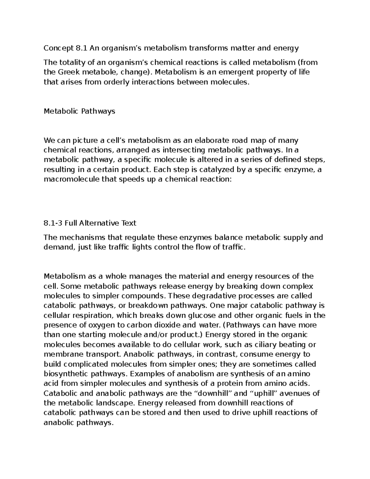 Mastering Biology: Enzymes and Metabolic Pathways Overview - Studocu