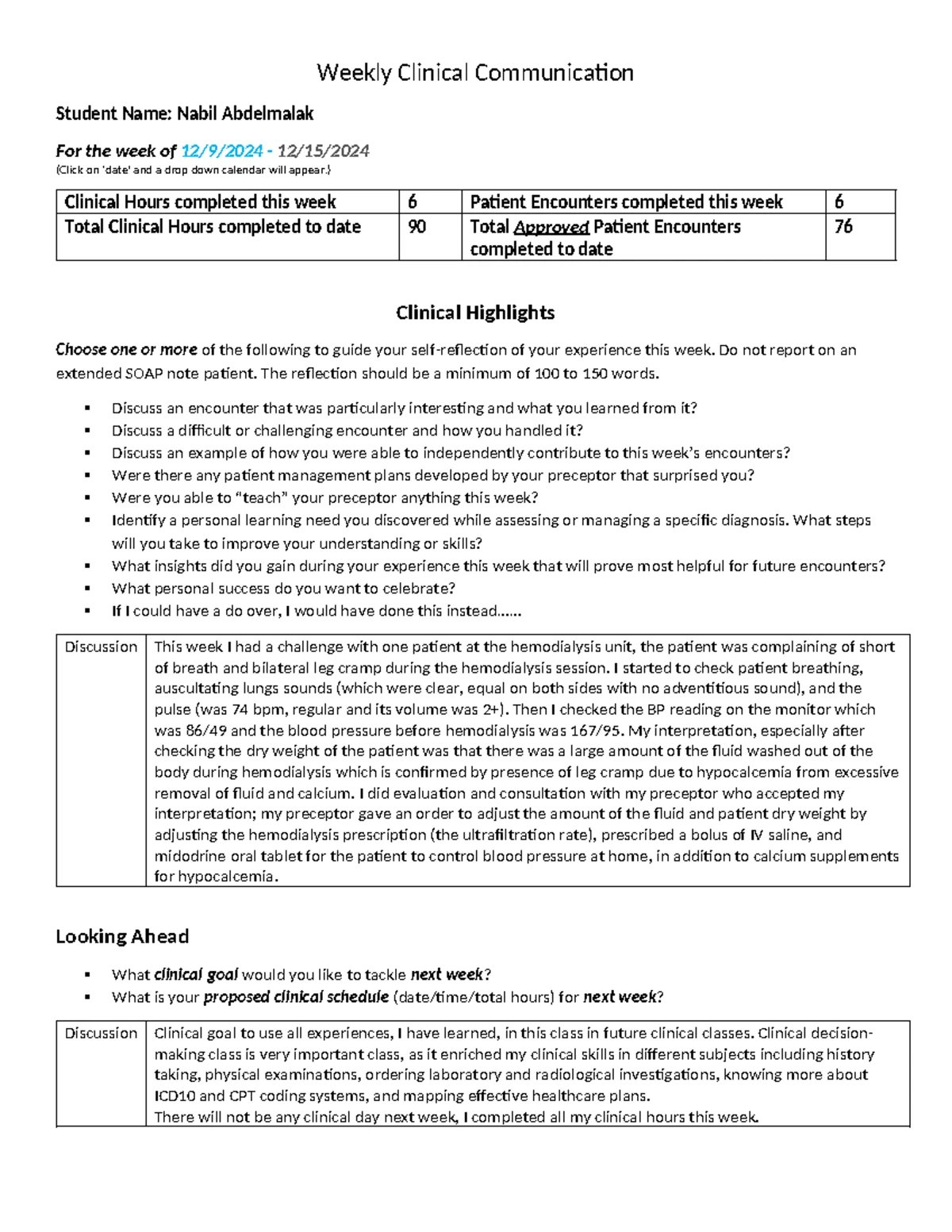 Week 3 Clinical Communication Report - NU611 Final Exam 2024 - Studocu
