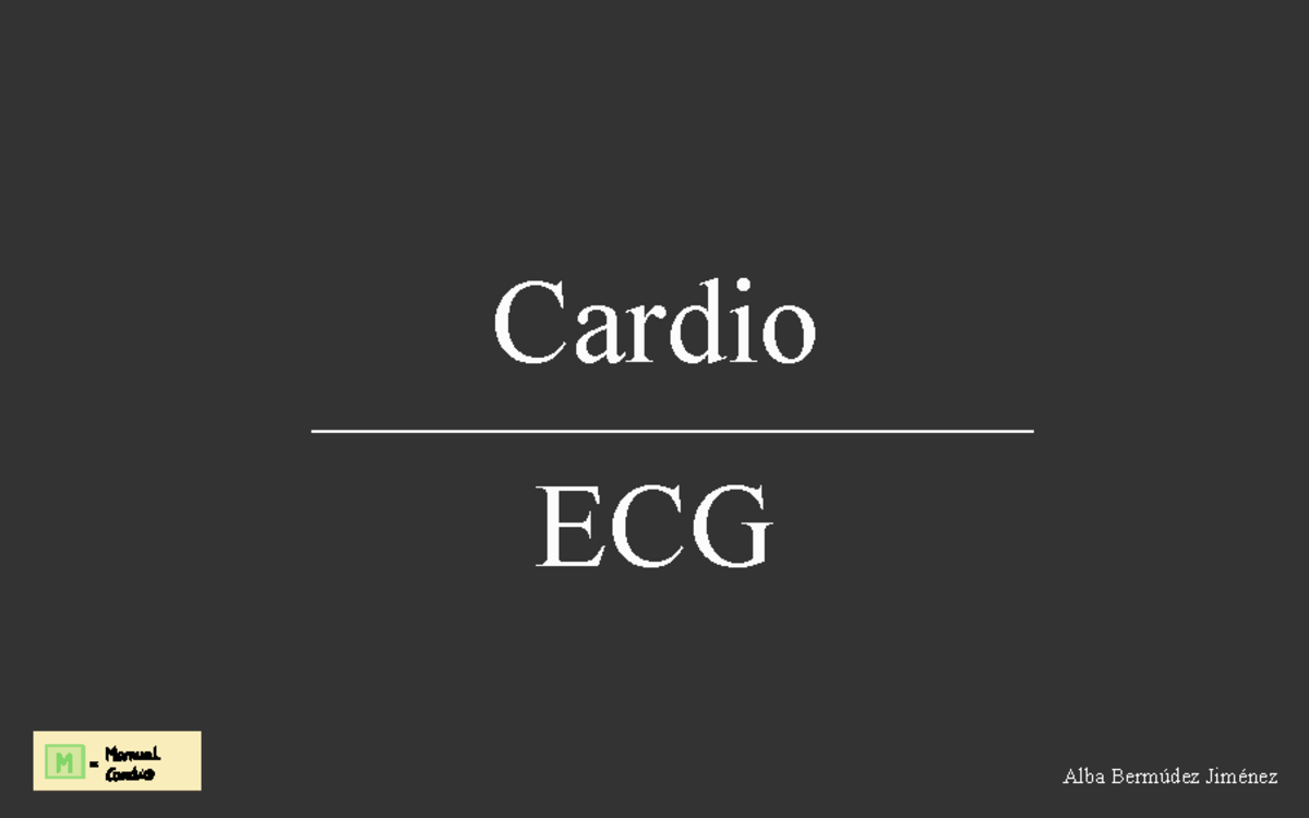 Cardio ECG Manual: Frecuencia, Ritmo y Análisis de Eje - Studocu