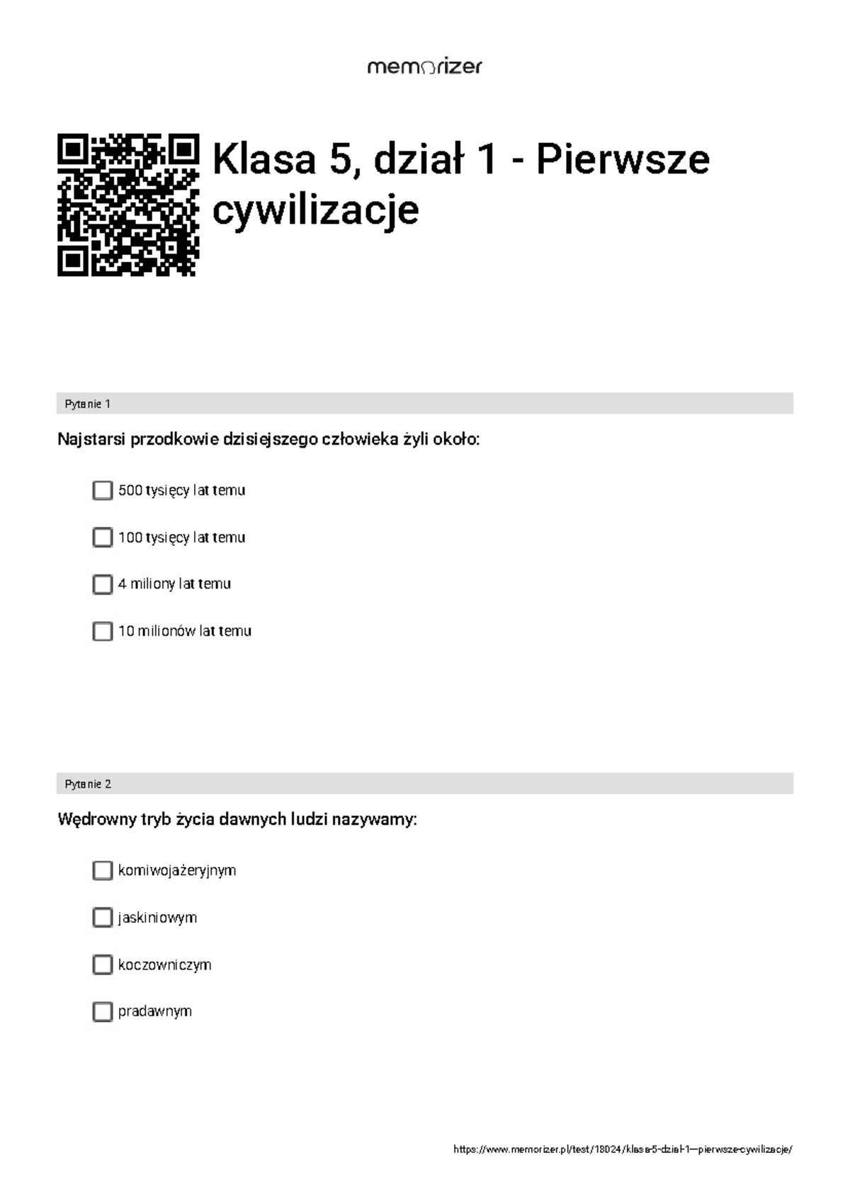 Sprawdziany z Historii dla Klasy 4 WSiP - PDF do Pobrania - Studocu