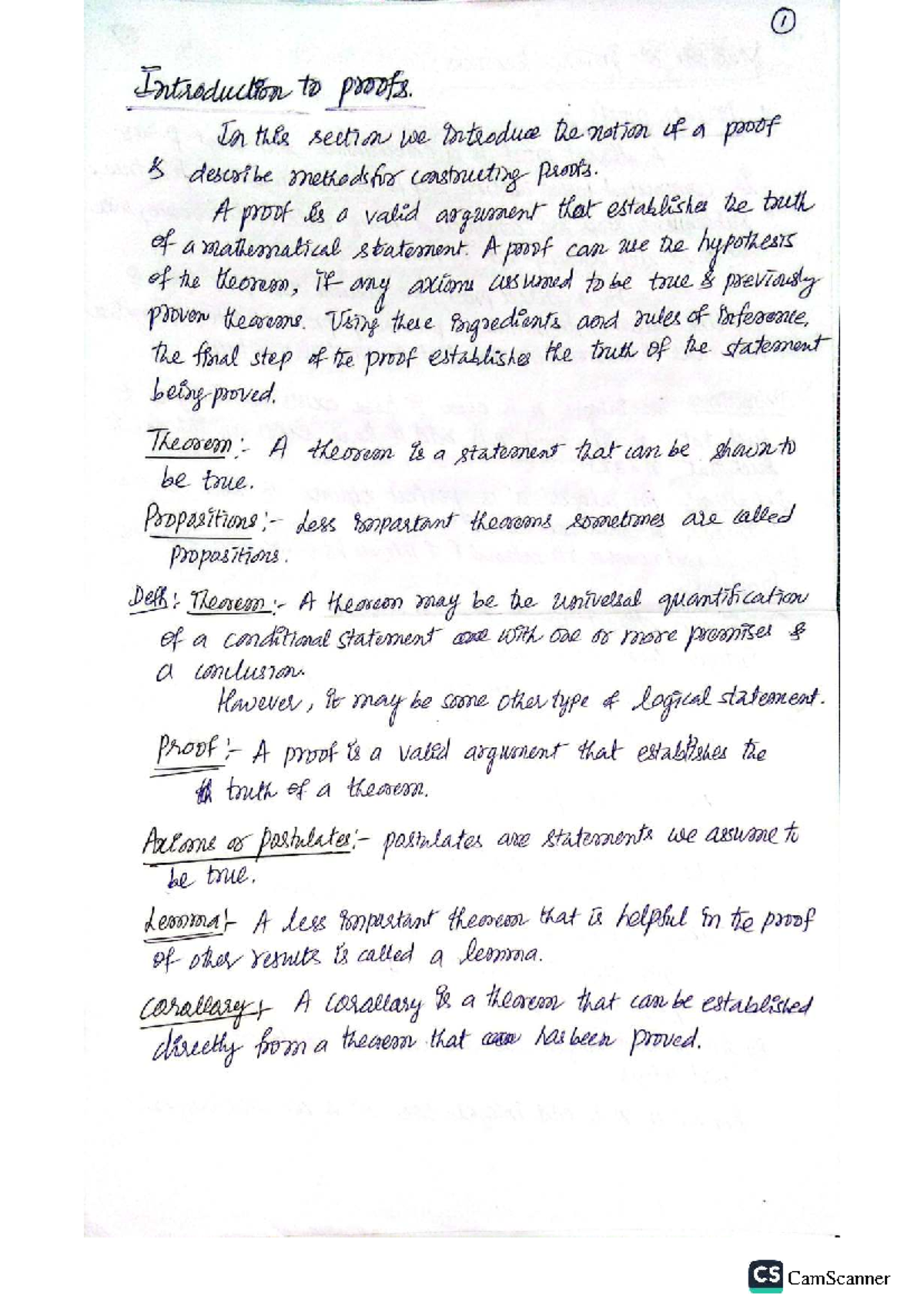 CS 2 Introduction to Proofs: Methods and Techniques Explained - Studocu