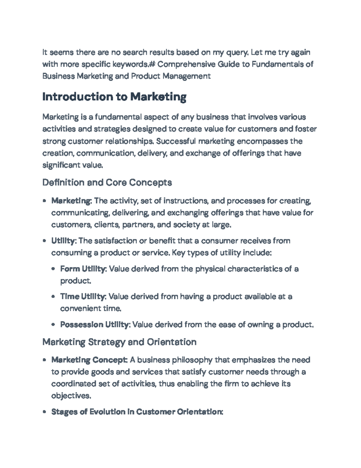Comprehensive Guide to Marketing Fundamentals & Product Management - It ...