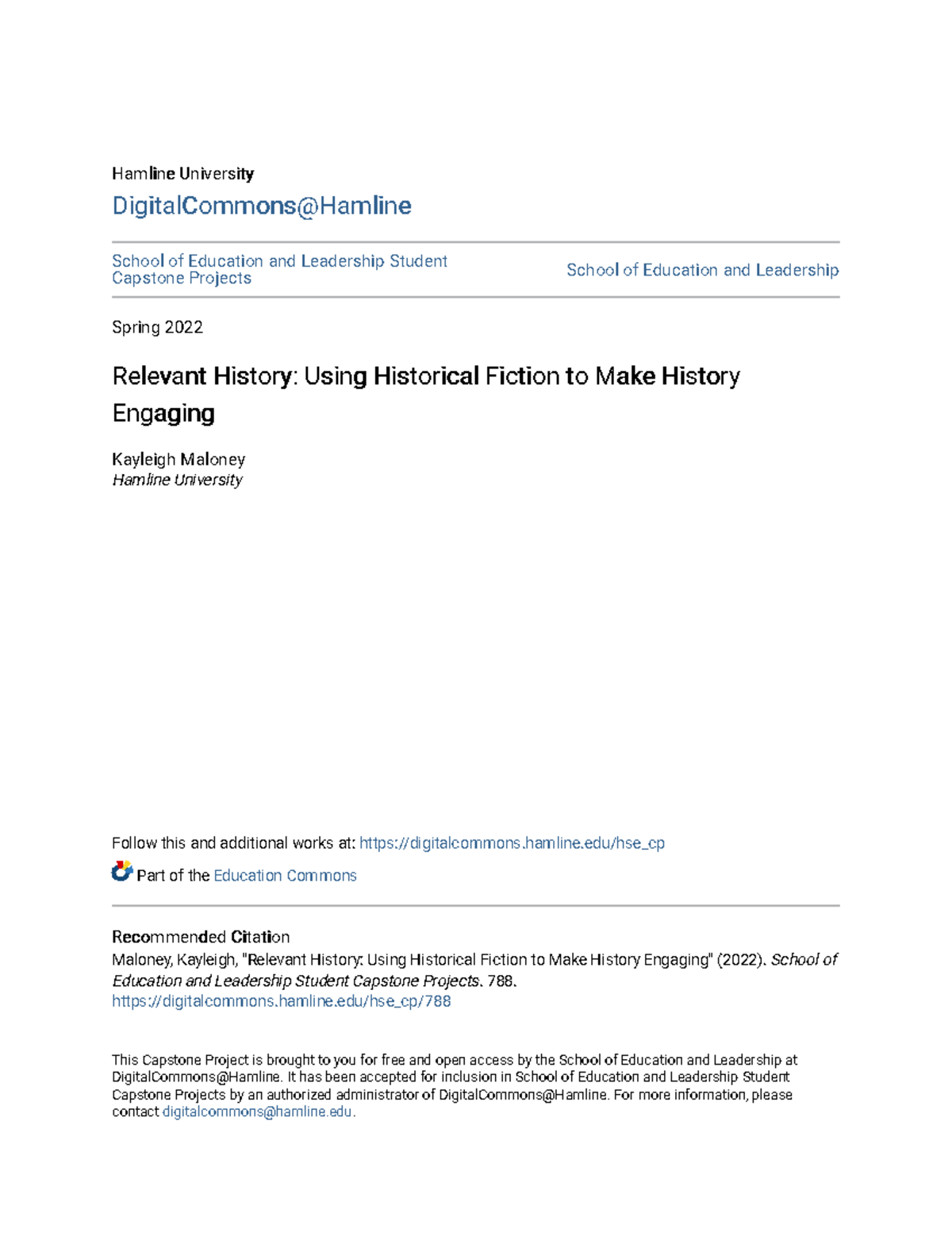 Relevant History Using Historical Fiction to Make History Engagi ...