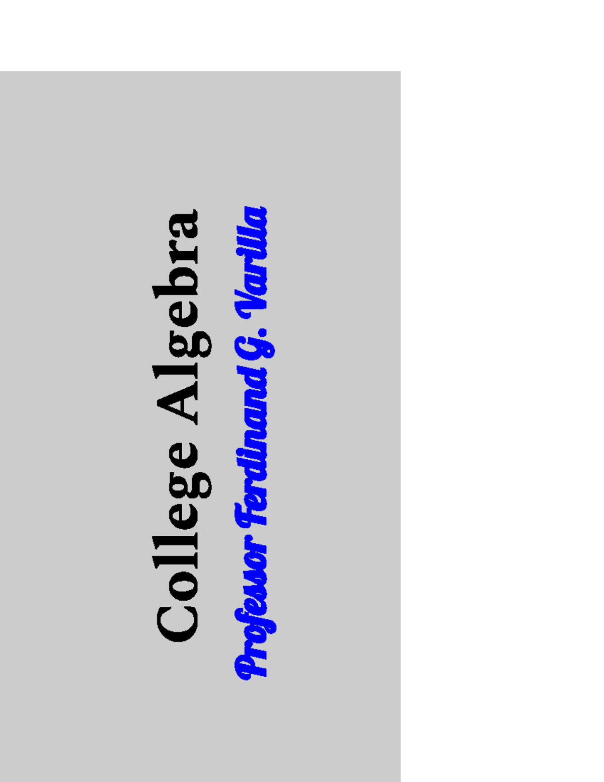 College Algebra: Basic Operations and Real Numbers - Studocu